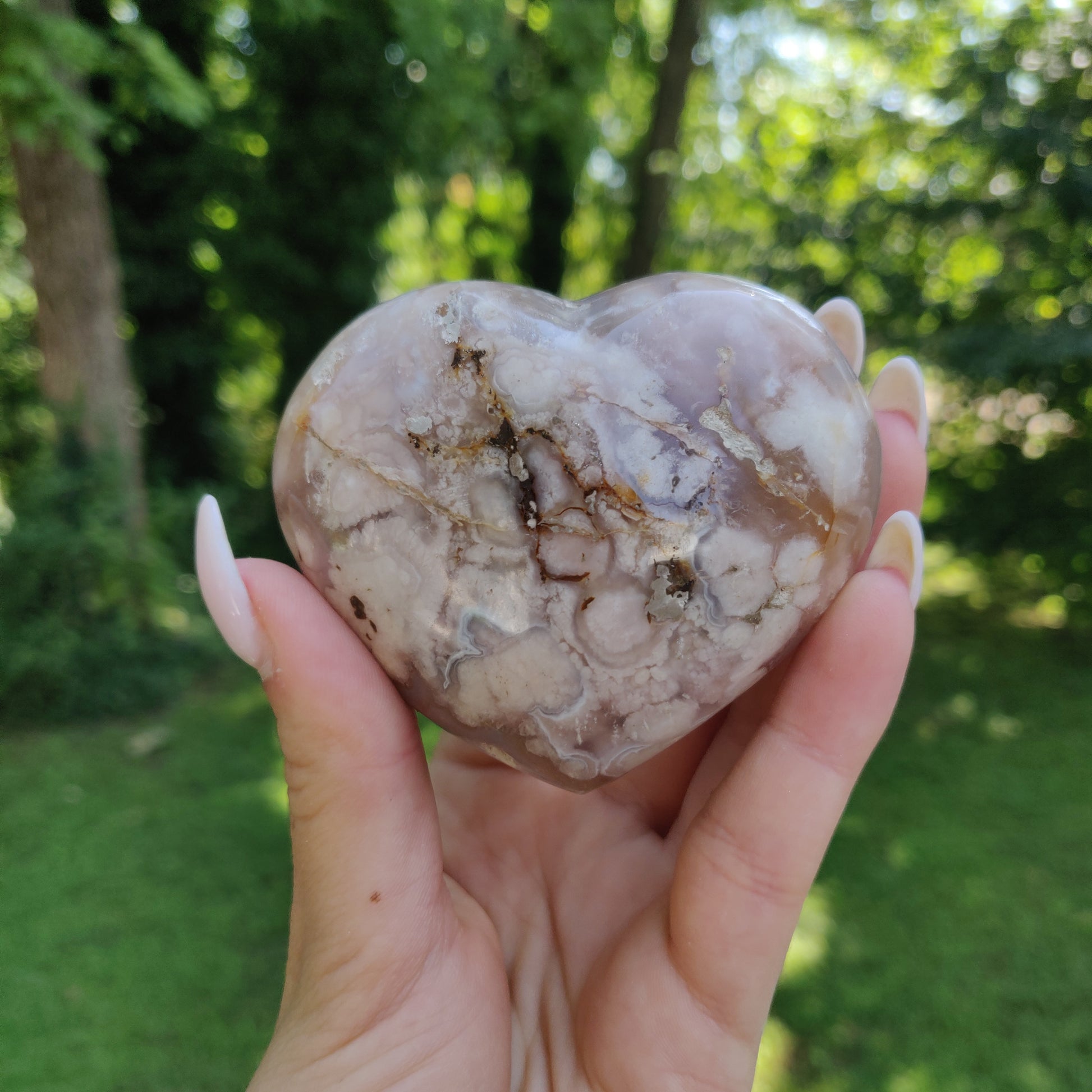 Flower Agate Heart (#4) - Simply Affinity