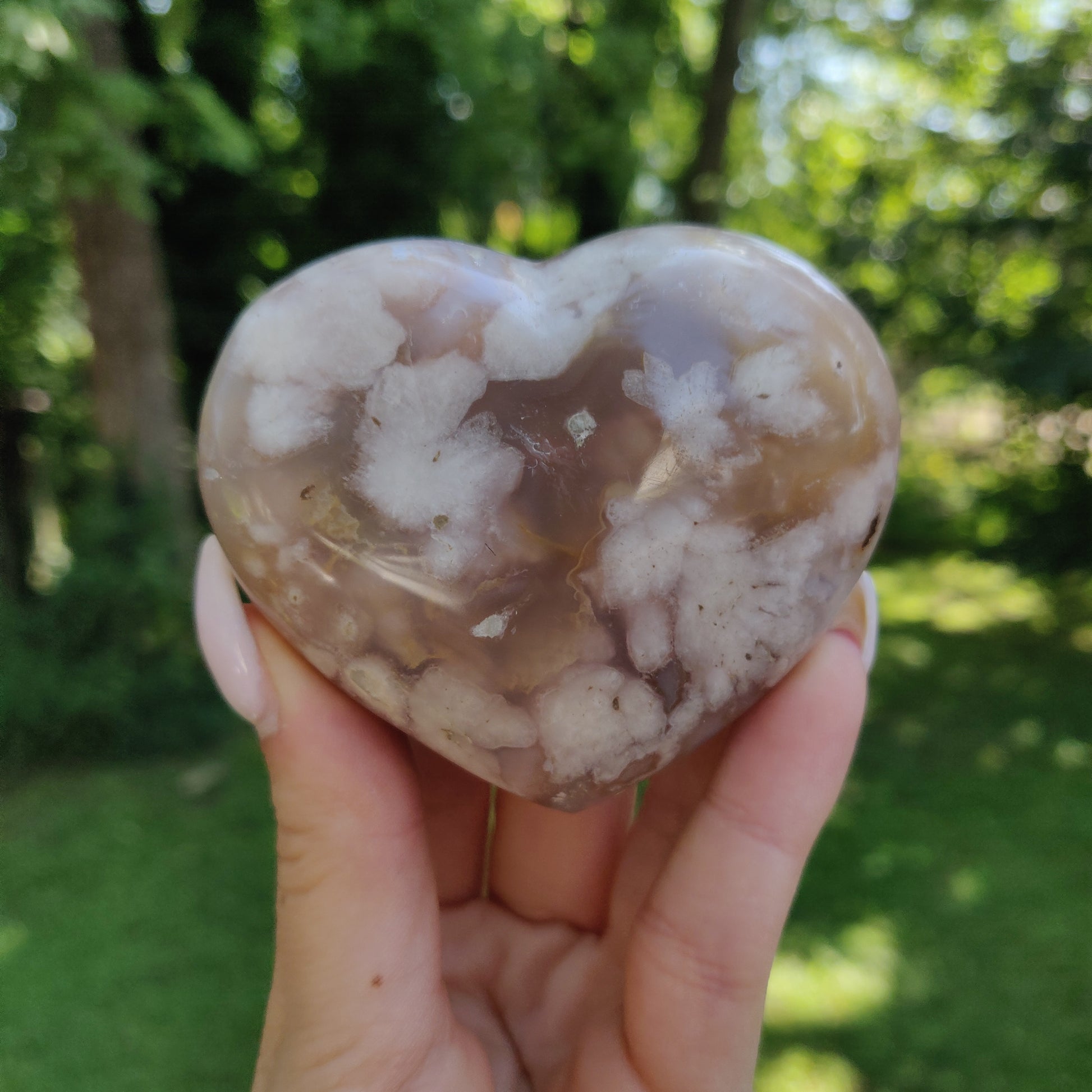 Flower Agate Heart (#4) - Simply Affinity