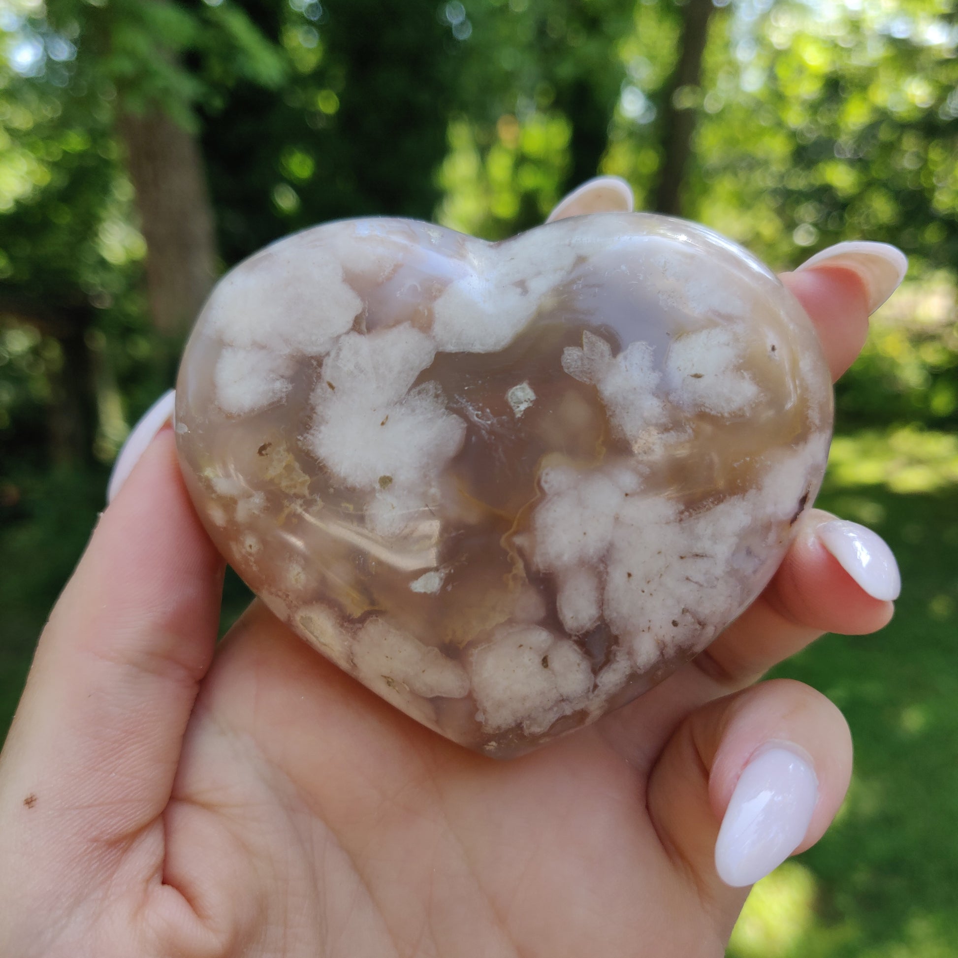Flower Agate Heart (#4) - Simply Affinity