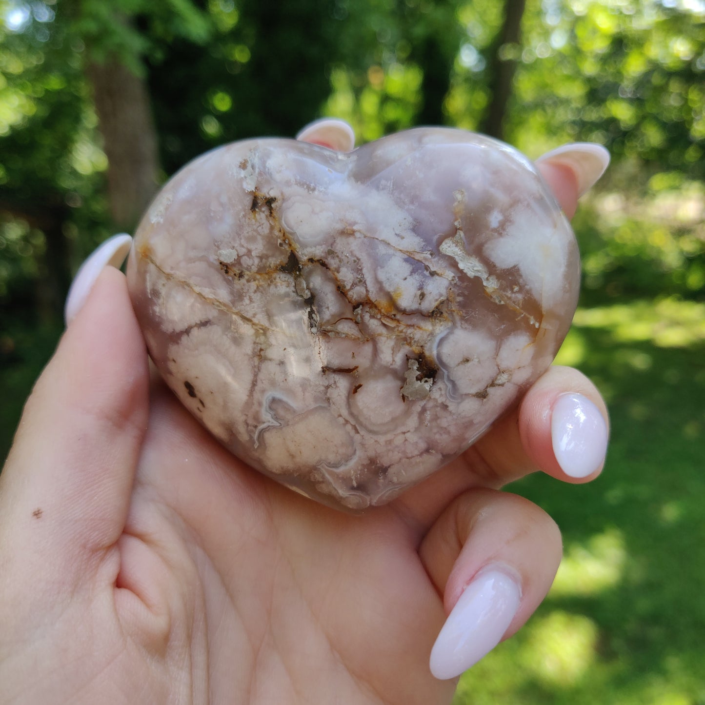 Flower Agate Heart (#4) - Simply Affinity