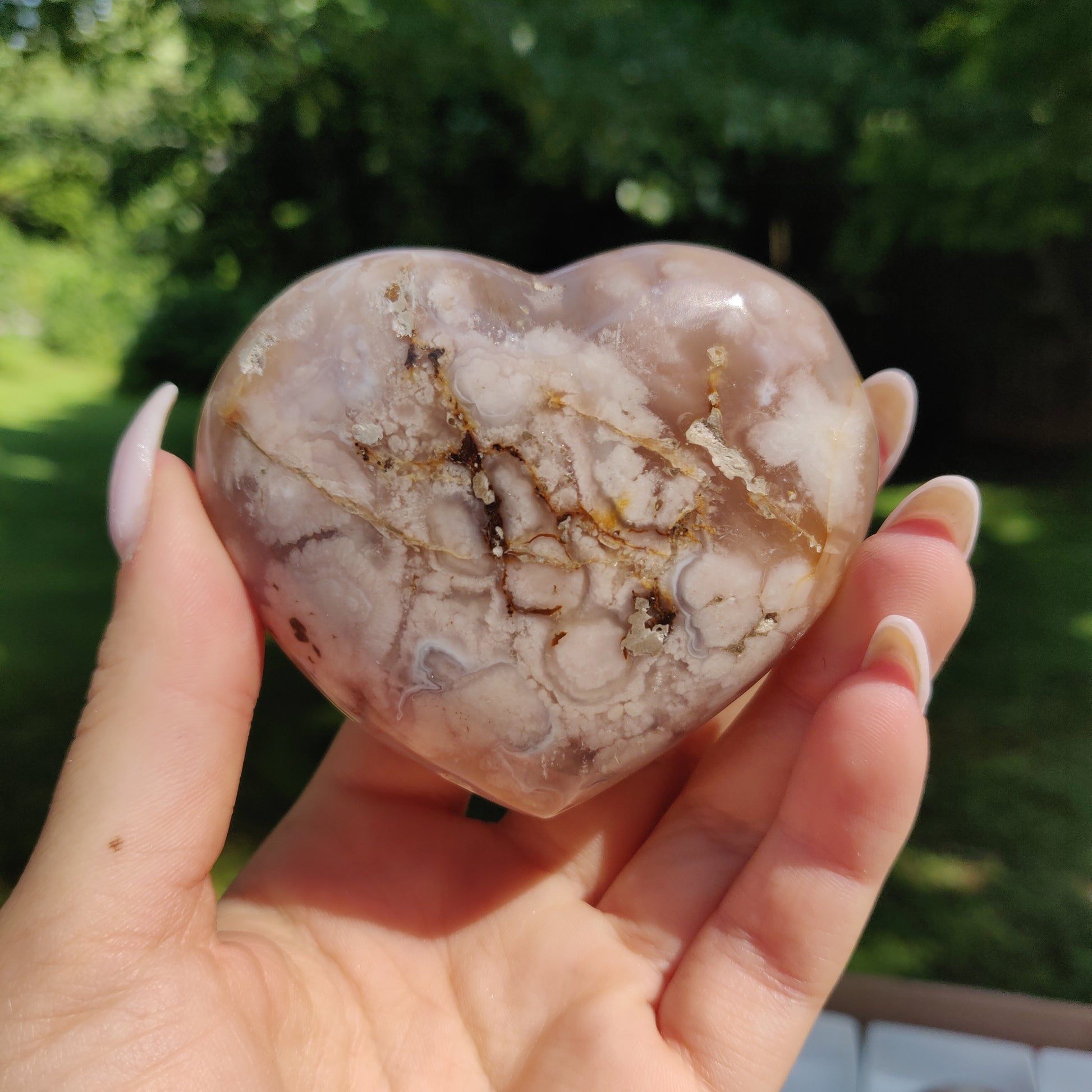 Flower Agate Heart (#4) - Simply Affinity