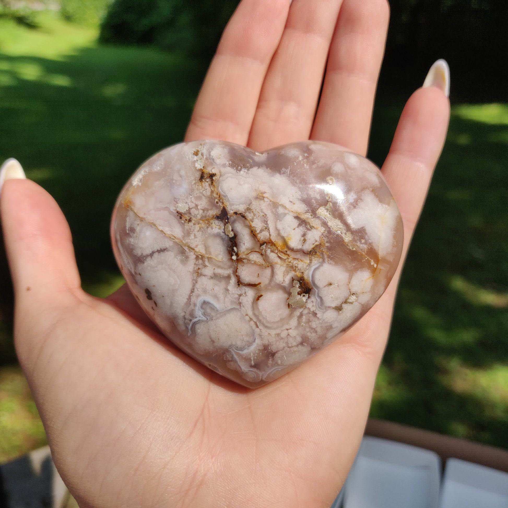 Flower Agate Heart (#4) - Simply Affinity