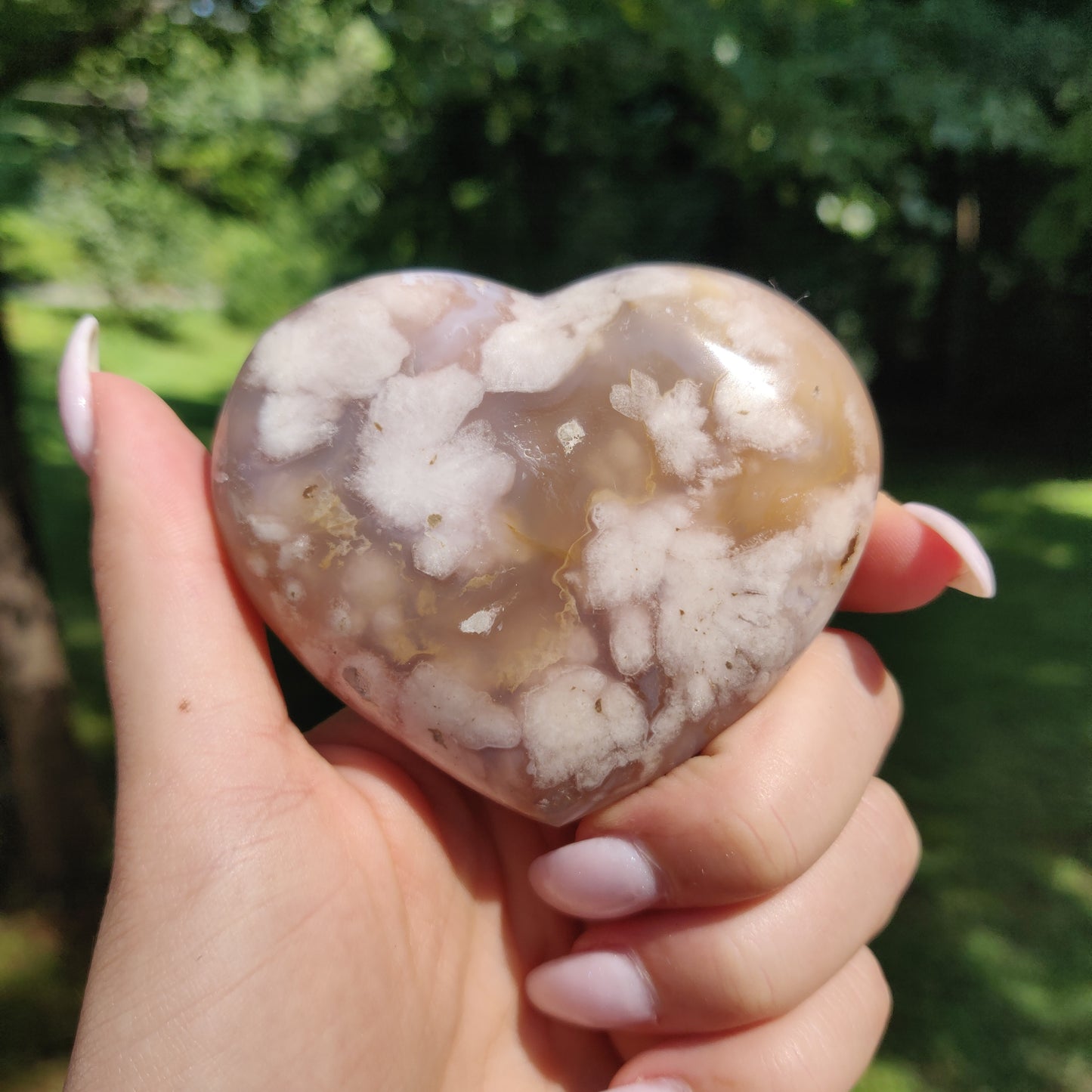Flower Agate Heart (#4) - Simply Affinity