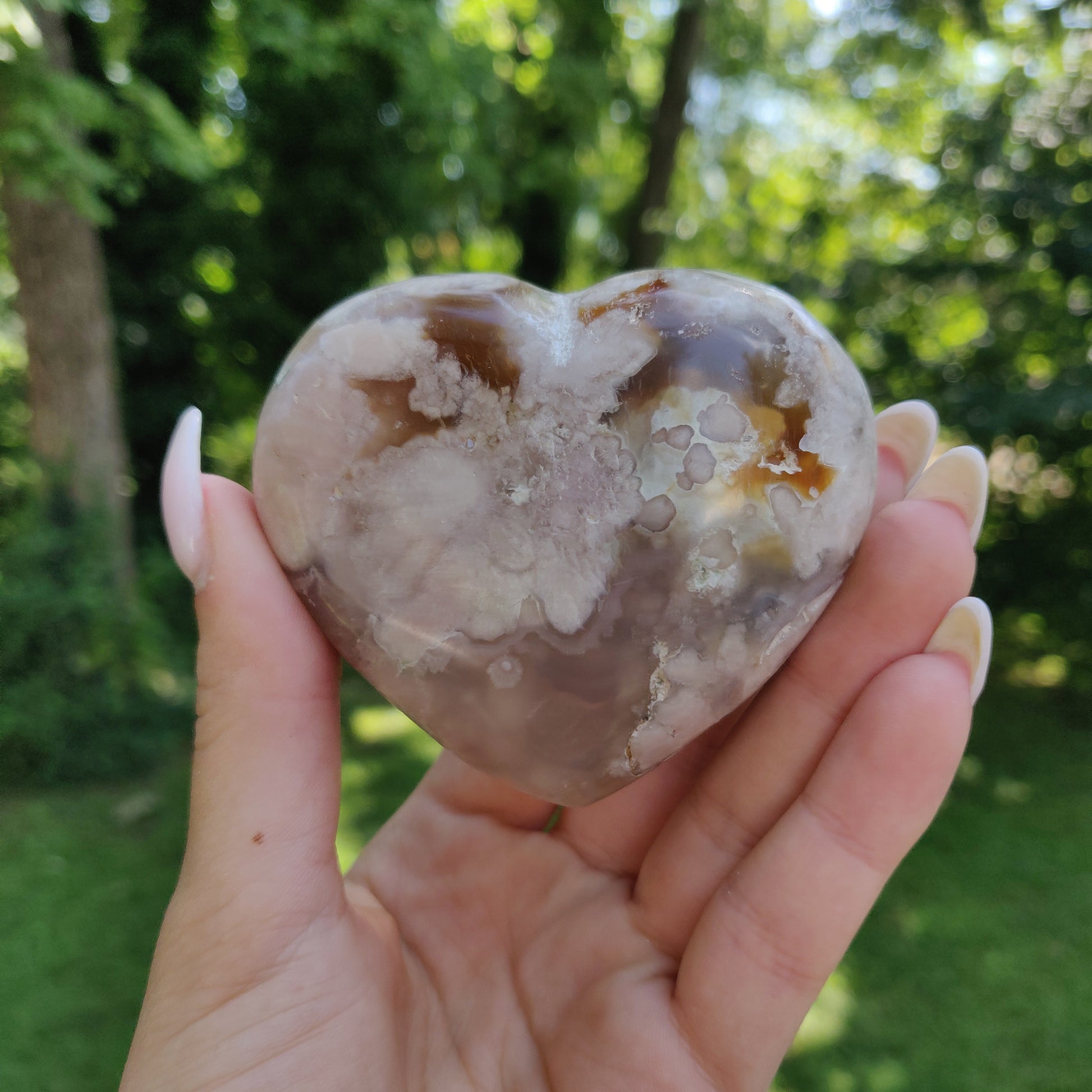 Flower Agate Heart (#5) - Simply Affinity
