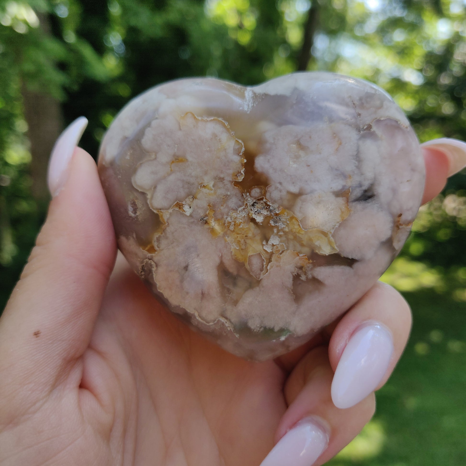 Flower Agate Heart (#5) - Simply Affinity