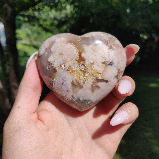 Flower Agate Heart (#5) - Simply Affinity