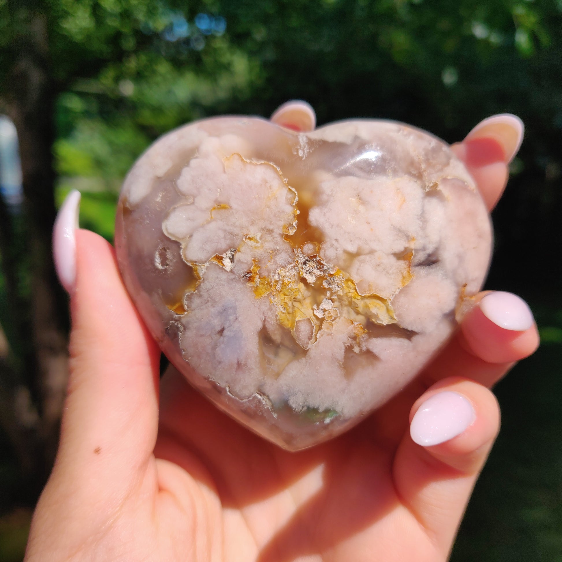 Flower Agate Heart (#5) - Simply Affinity