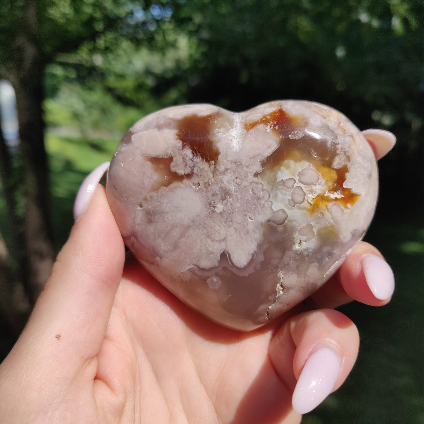Flower Agate Heart (#5) - Simply Affinity
