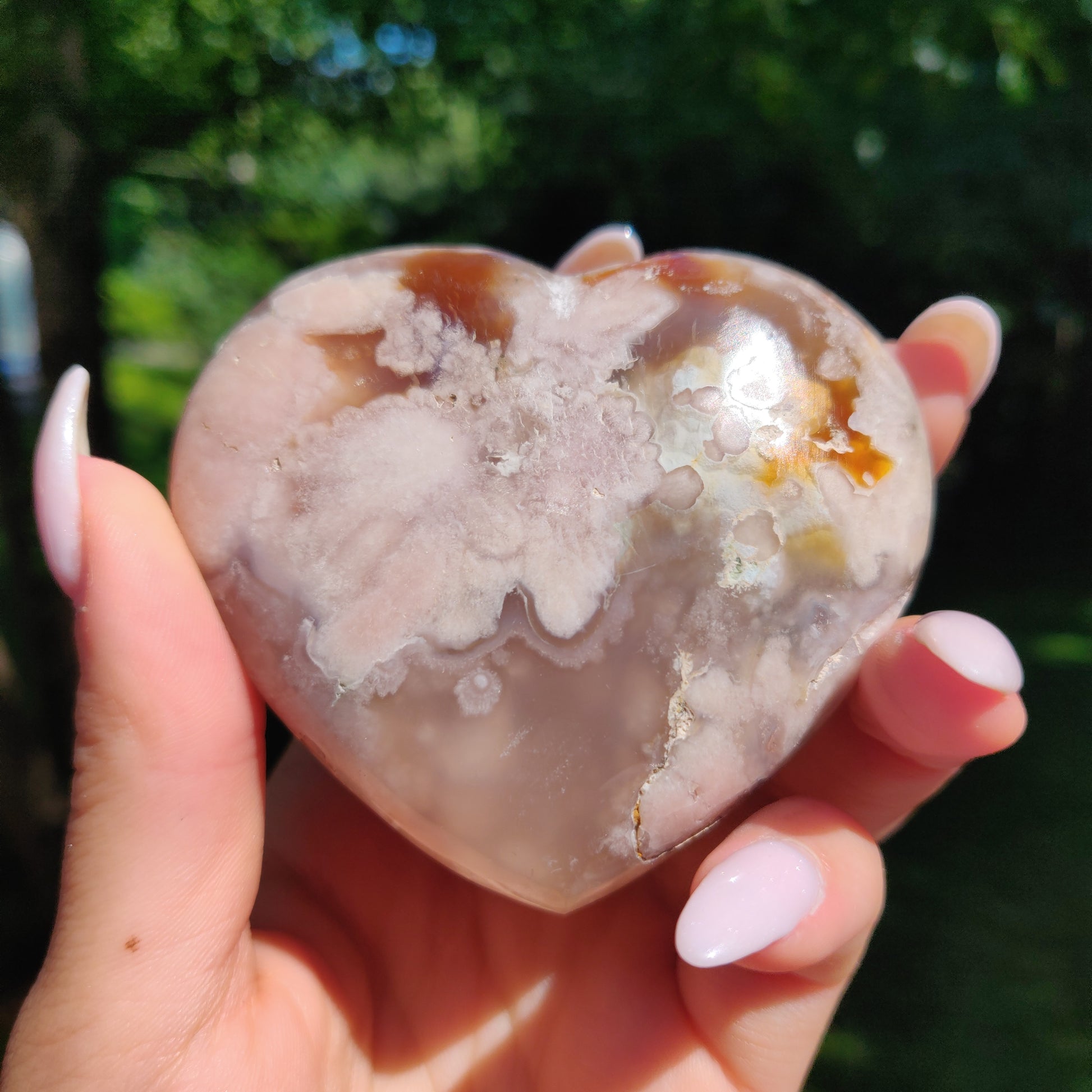Flower Agate Heart (#5) - Simply Affinity
