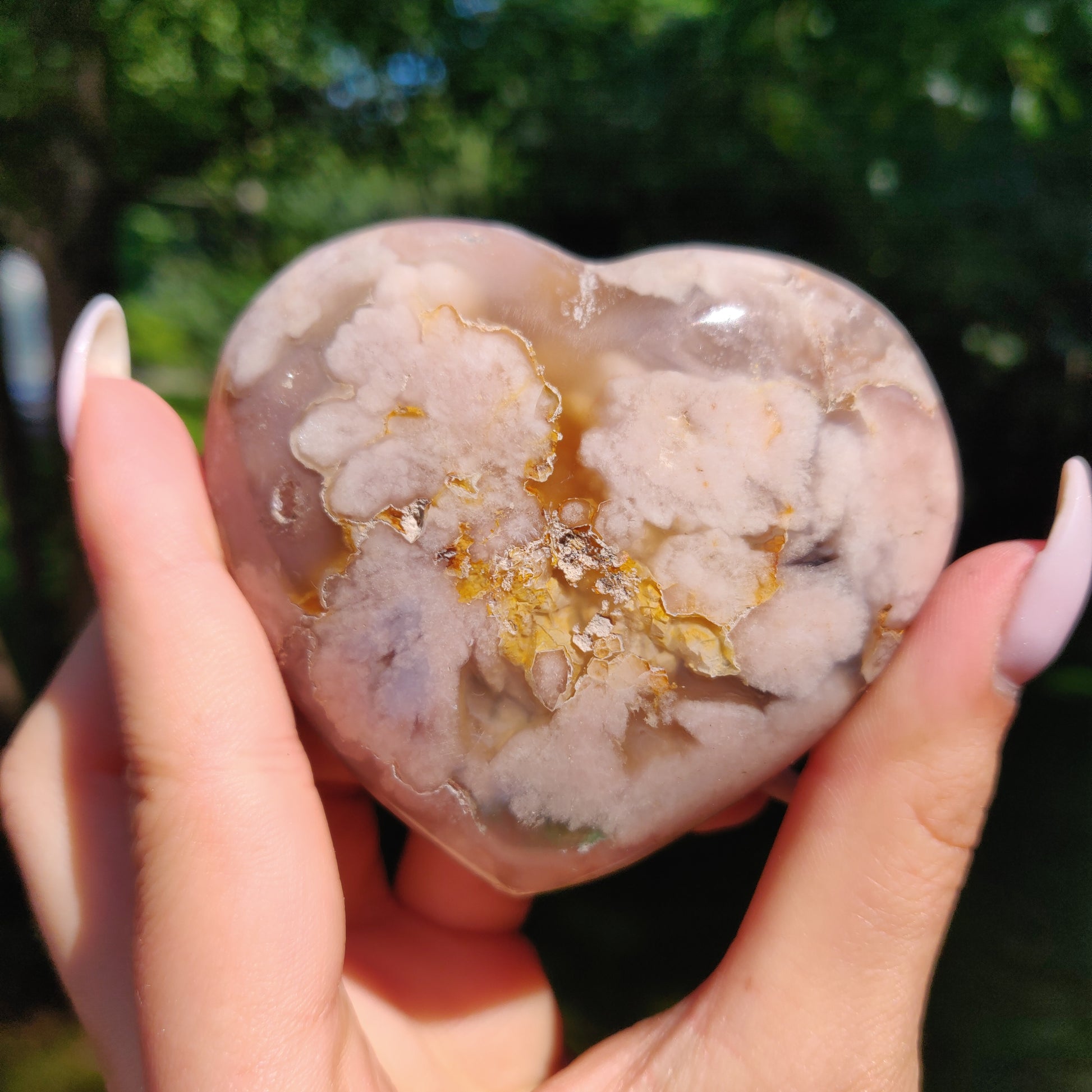Flower Agate Heart (#5) - Simply Affinity