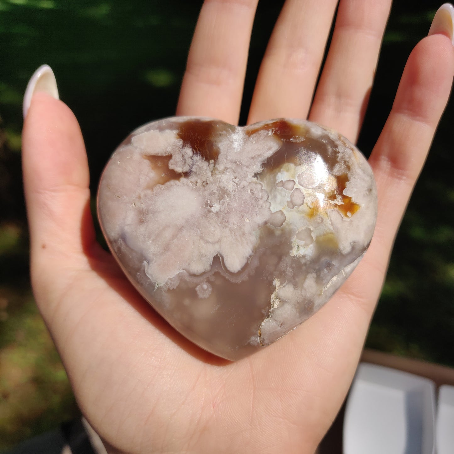 Flower Agate Heart (#5) - Simply Affinity