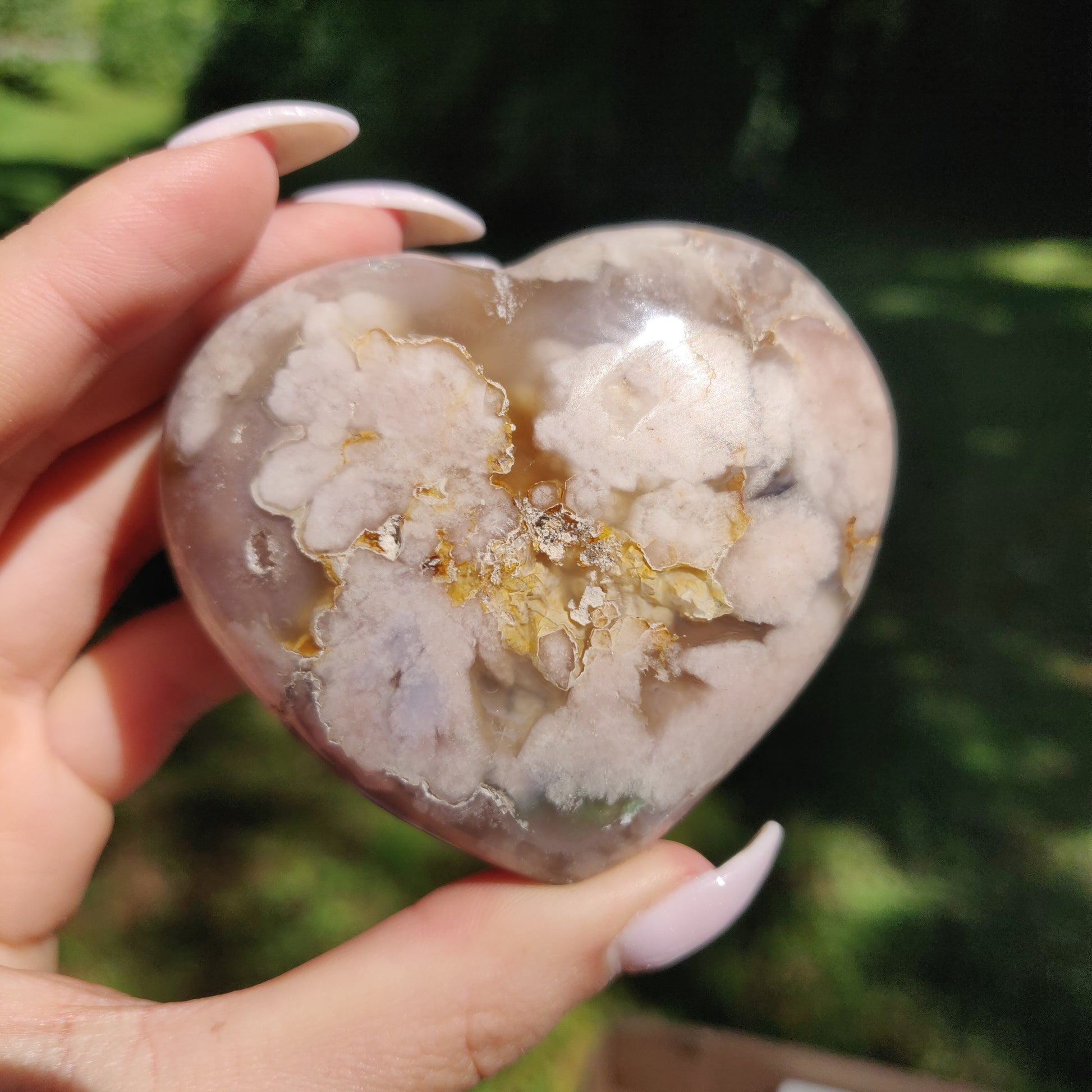 Flower Agate Heart (#5) - Simply Affinity
