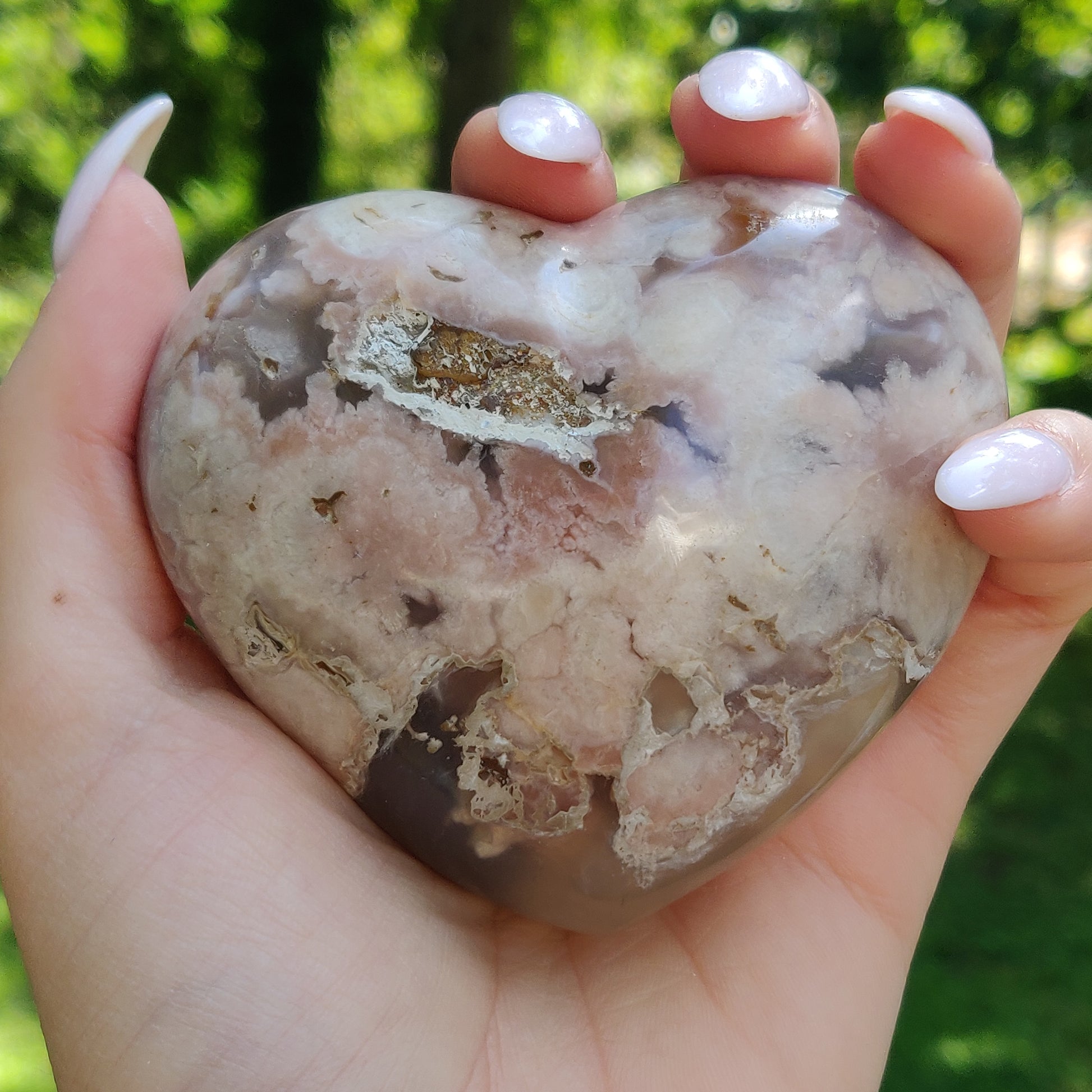 Flower Agate Heart (#6) - Simply Affinity