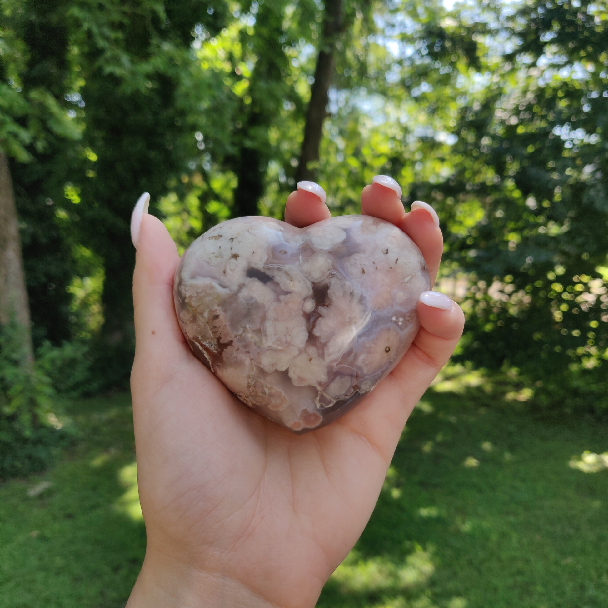 Flower Agate Heart (#6) - Simply Affinity