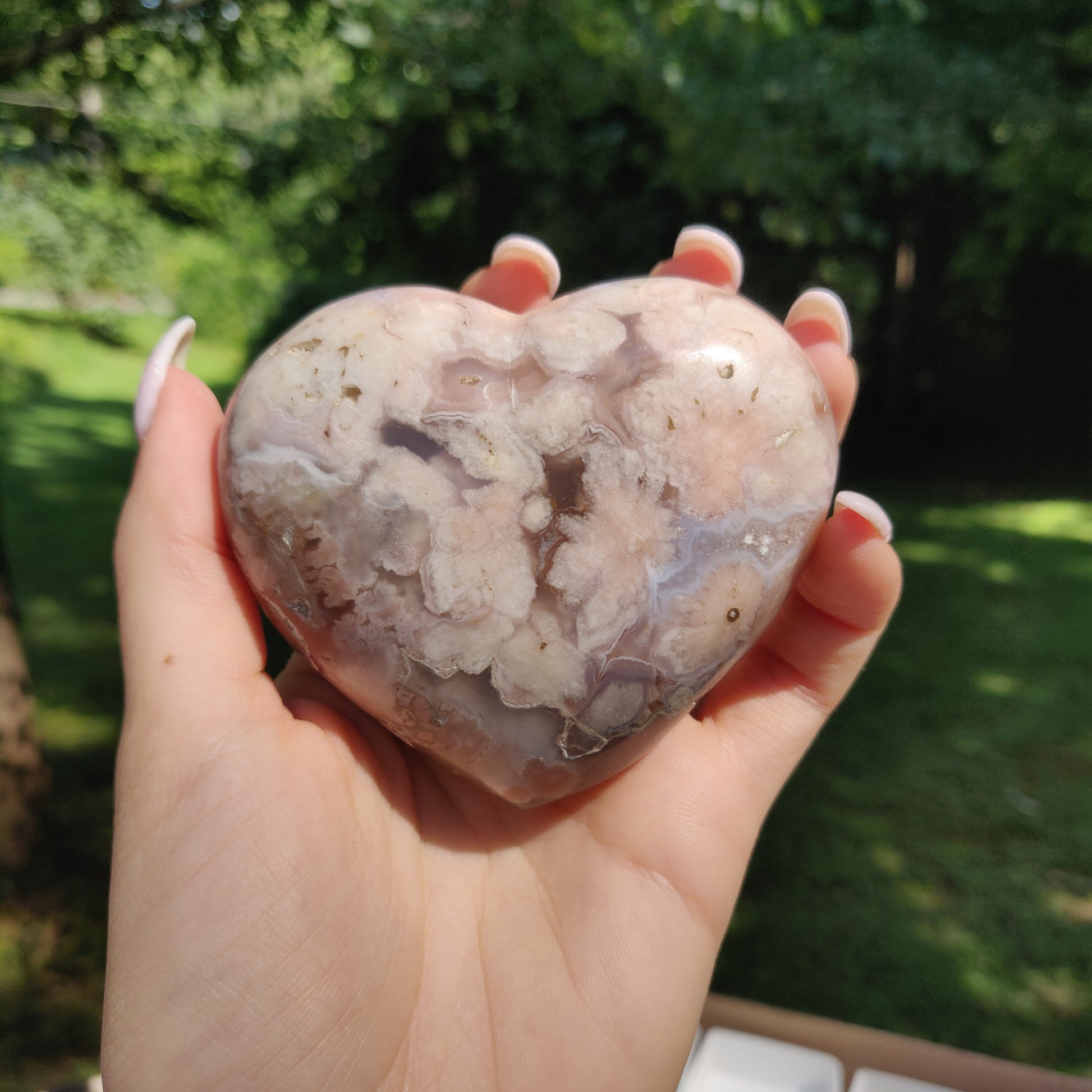 Flower Agate Heart (#6) - Simply Affinity