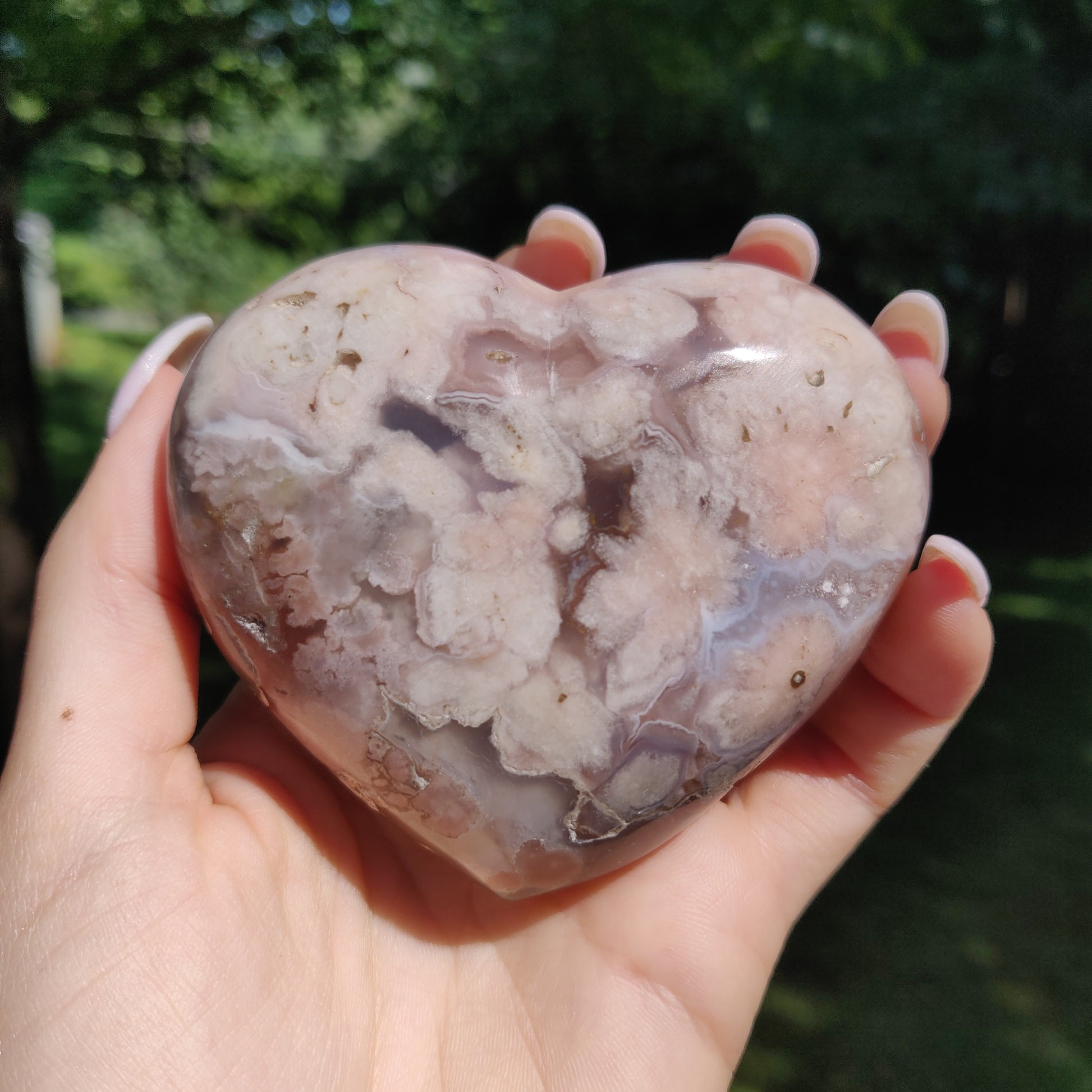 Flower Agate Heart (#6) - Simply Affinity