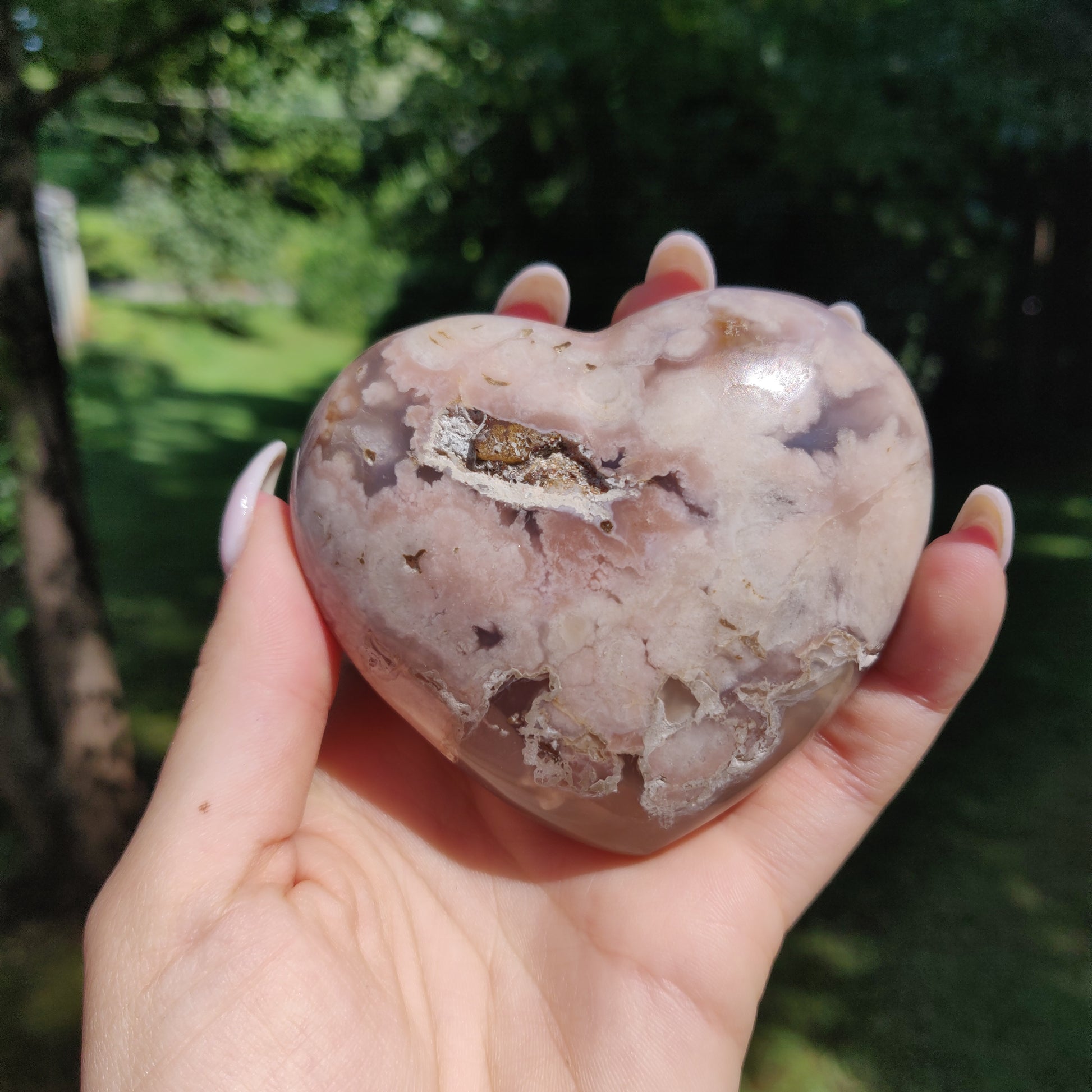 Flower Agate Heart (#6) - Simply Affinity