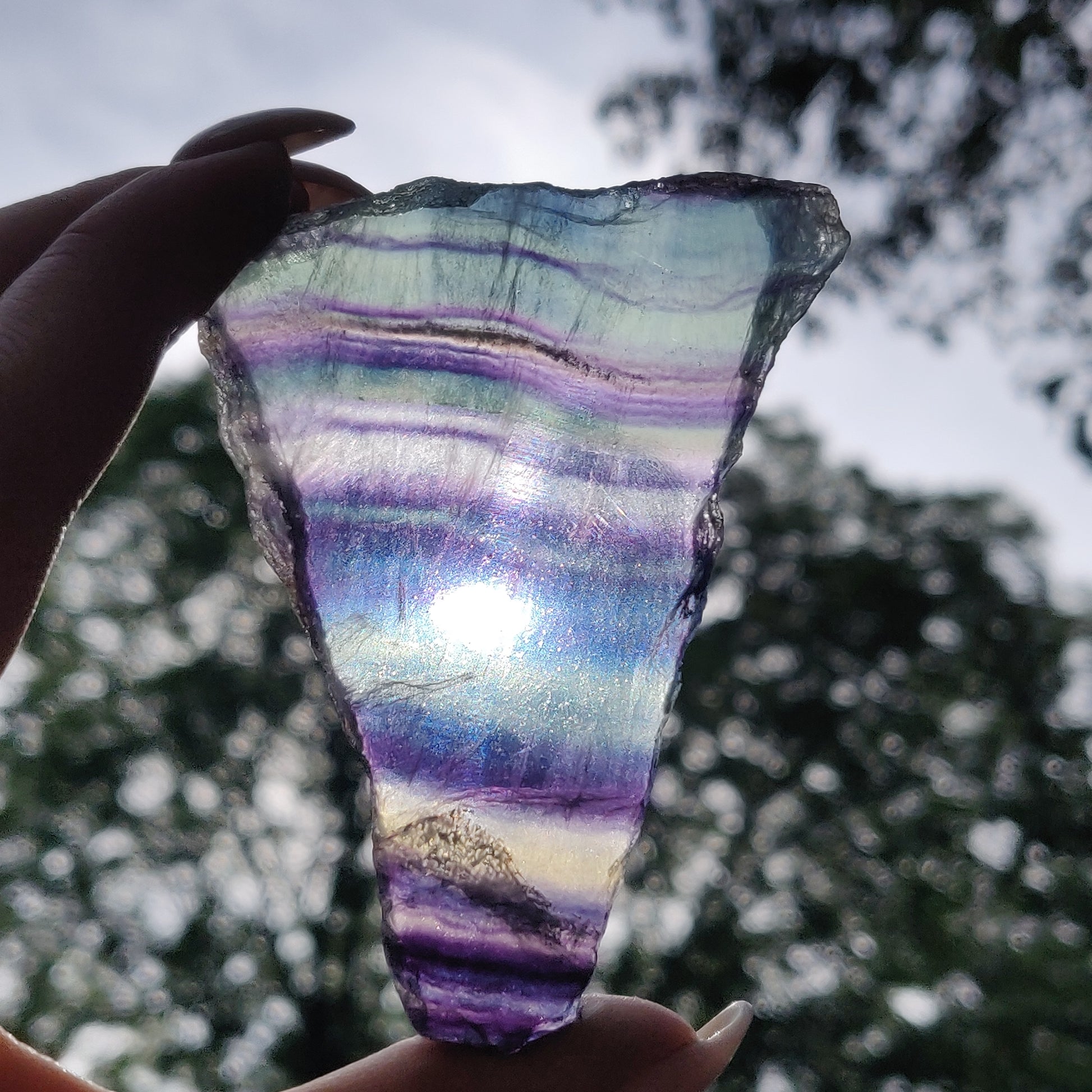 Fluorite Slab, Rainbow Fluorite Slab (#1) - Simply Affinity
