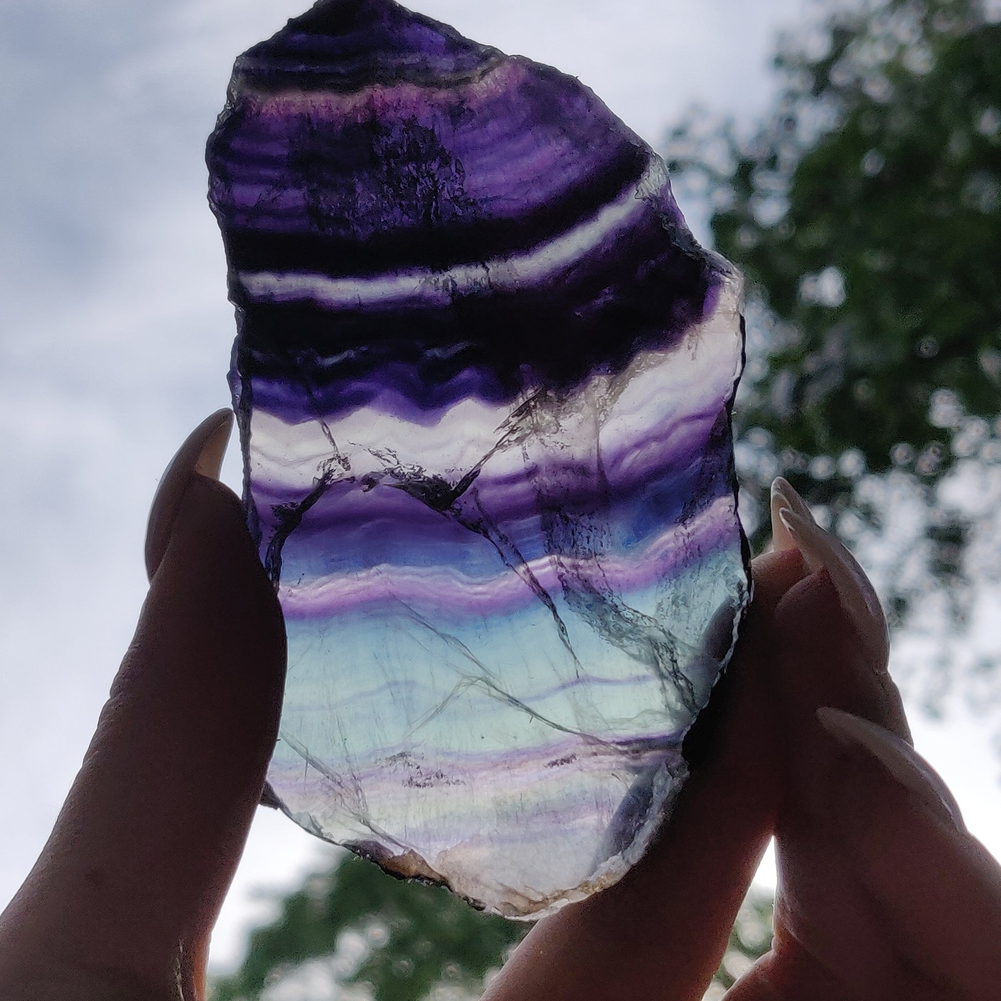Fluorite Slab, Rainbow Fluorite Slab (#4) - Simply Affinity