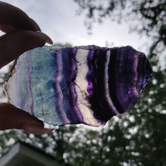 Fluorite Slab, Rainbow Fluorite Slab (#4) - Simply Affinity