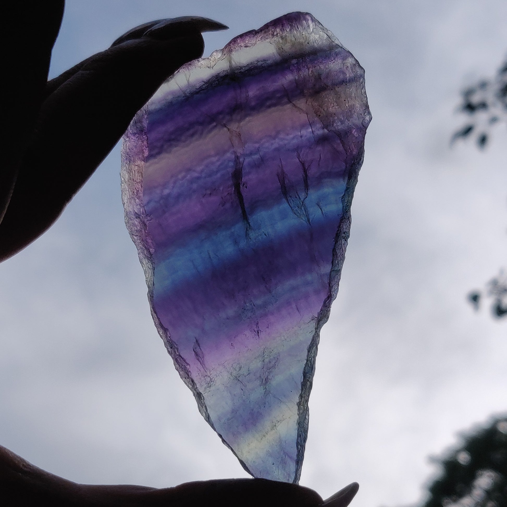 Fluorite Slab, Rainbow Fluorite Slab (#20) - Simply Affinity
