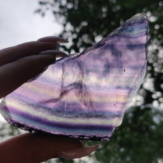 Fluorite Slab, Rainbow Fluorite Slab (#21) - Simply Affinity