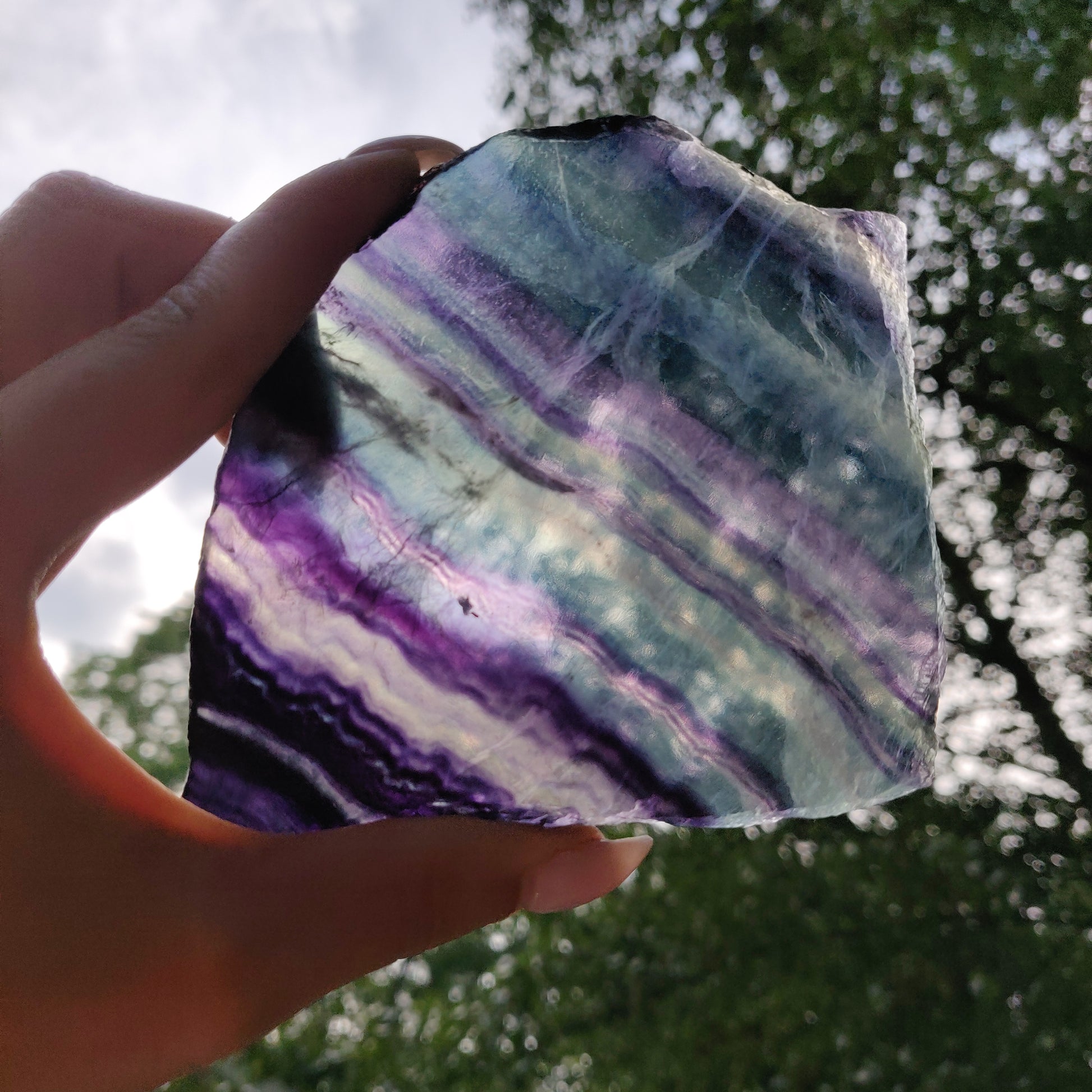 Fluorite Slab, Rainbow Fluorite Slab (#24) - Simply Affinity