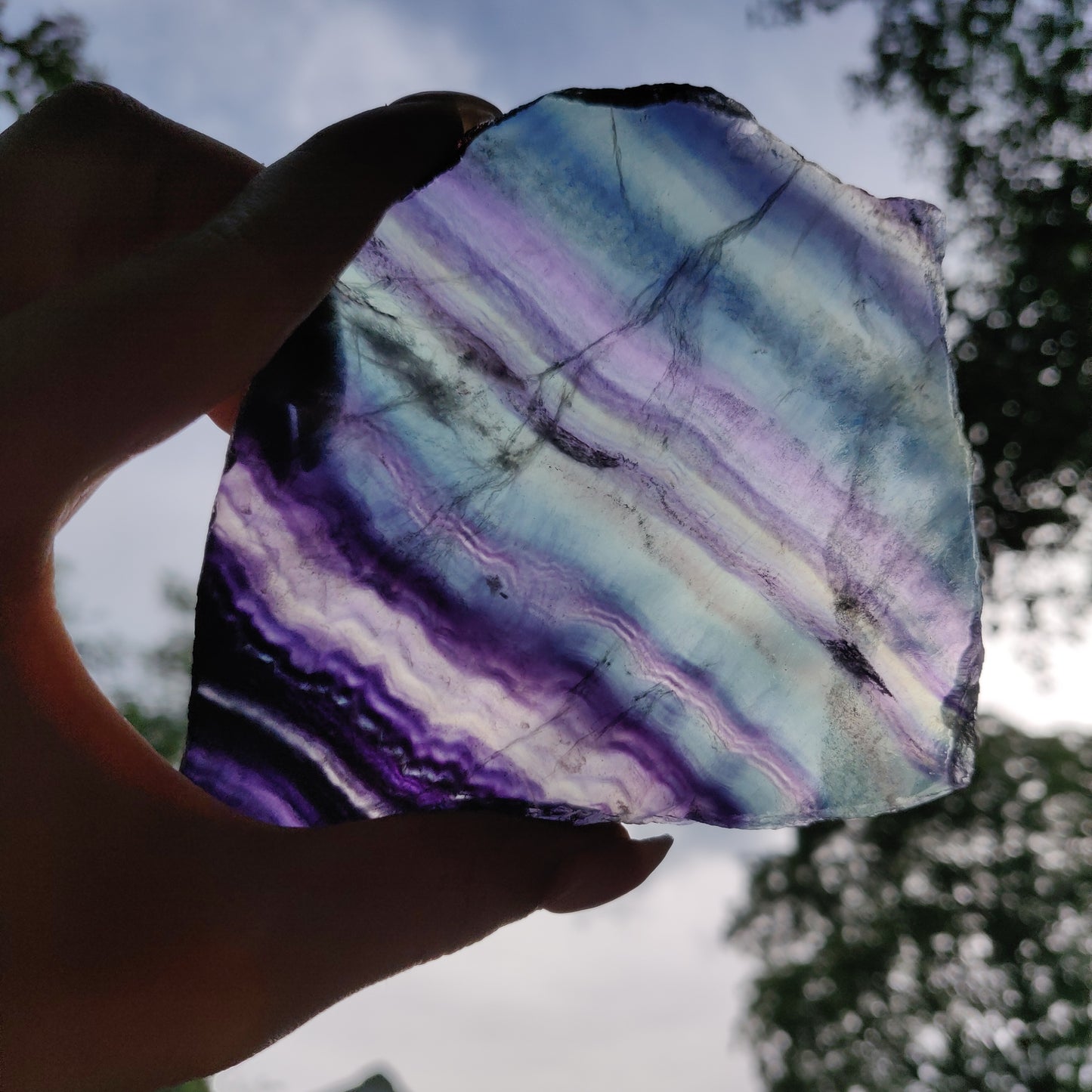 Fluorite Slab, Rainbow Fluorite Slab (#24) - Simply Affinity