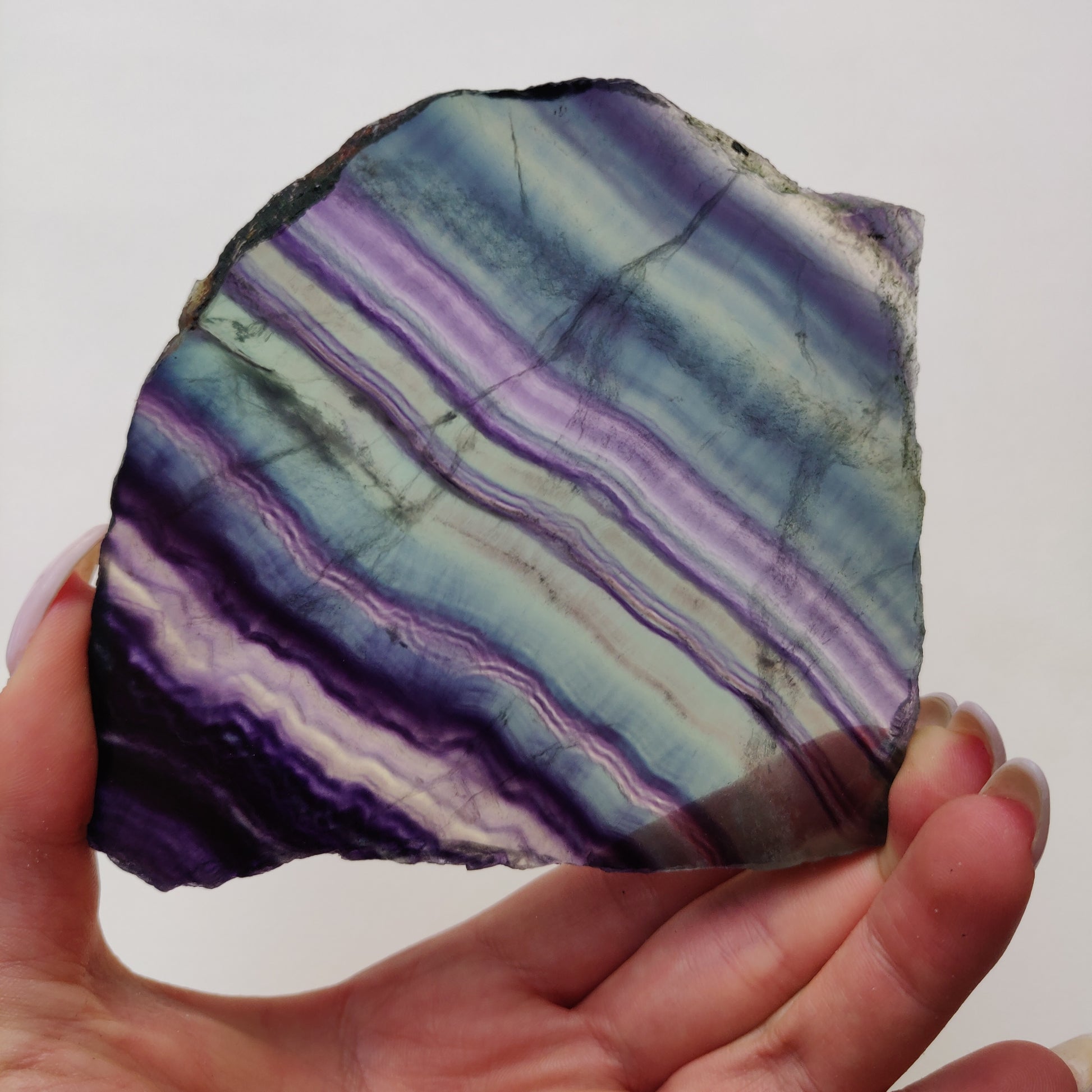 Fluorite Slab, Rainbow Fluorite Slab (#24) - Simply Affinity