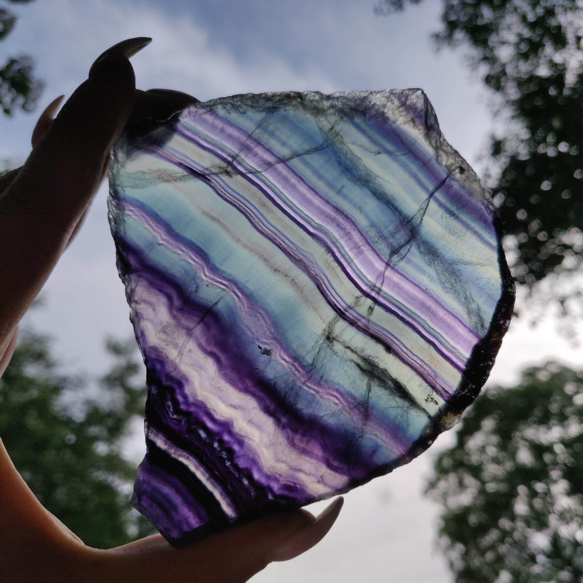 Fluorite Slab, Rainbow Fluorite Slab (#24) - Simply Affinity