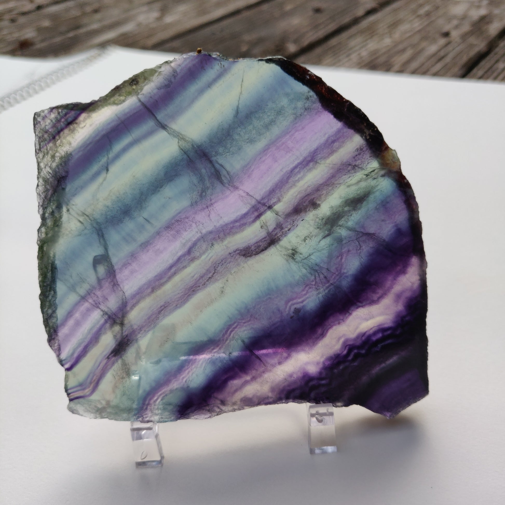 Fluorite Slab, Rainbow Fluorite Slab (#24) - Simply Affinity