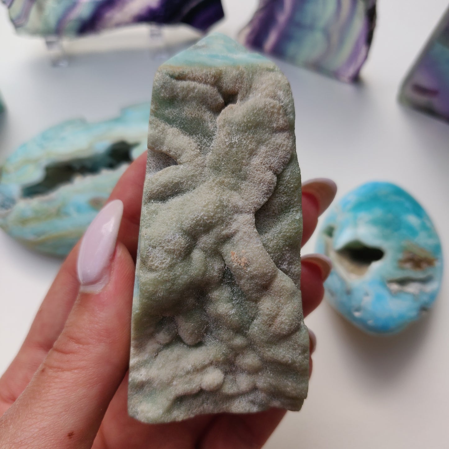 Blue Aragonite Point (#1) - Simply Affinity
