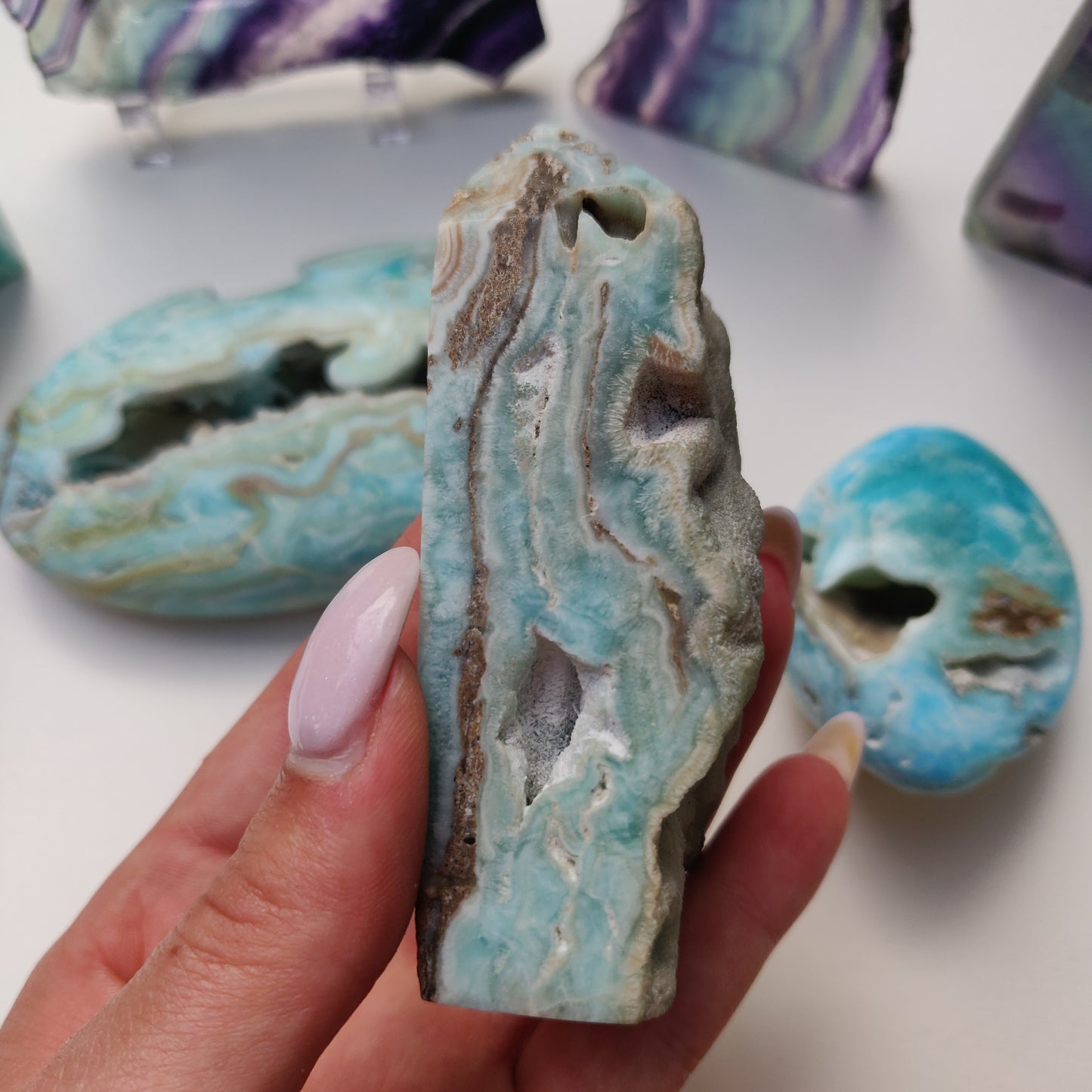 Blue Aragonite Point (#1) - Simply Affinity