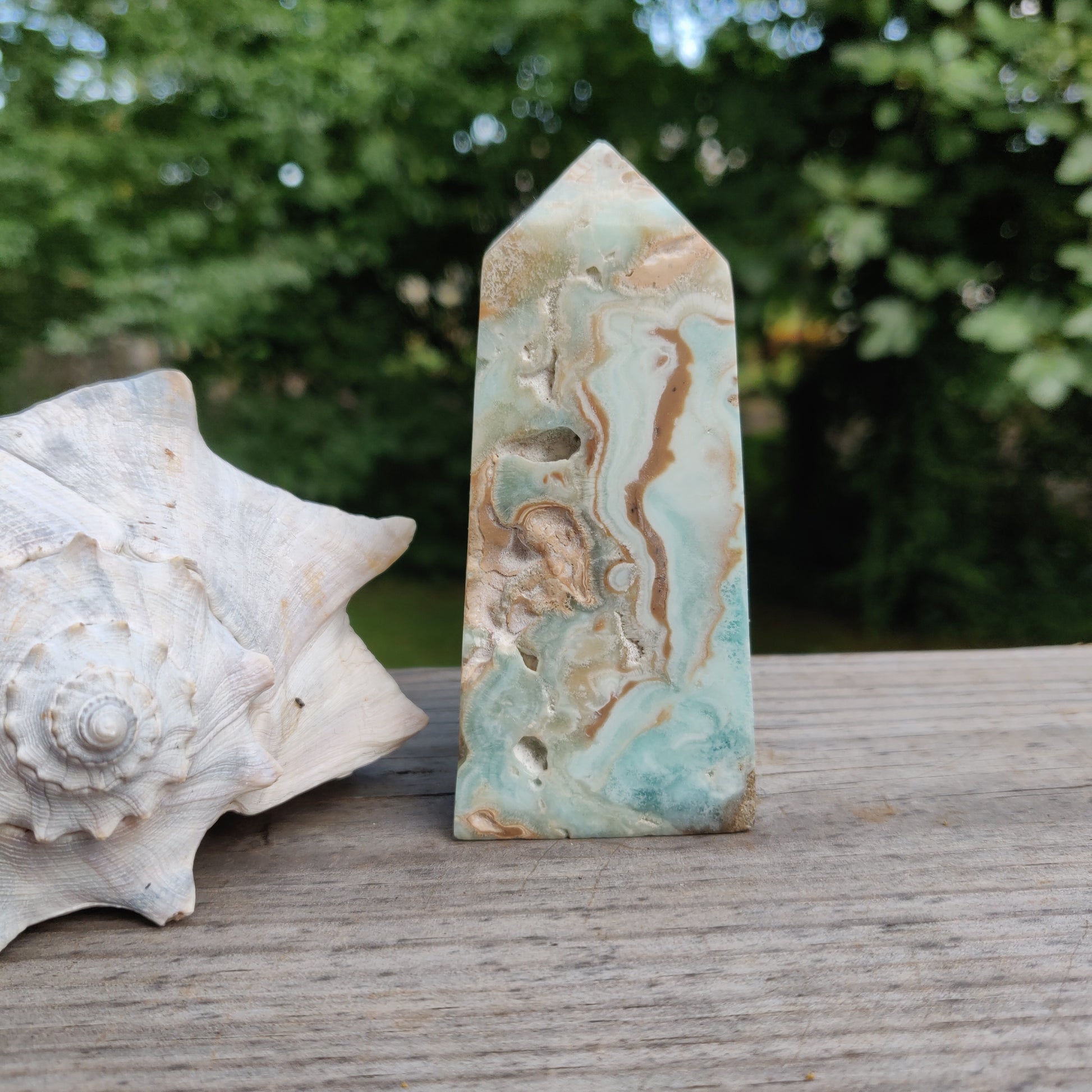 Blue Aragonite Point (#1) - Simply Affinity