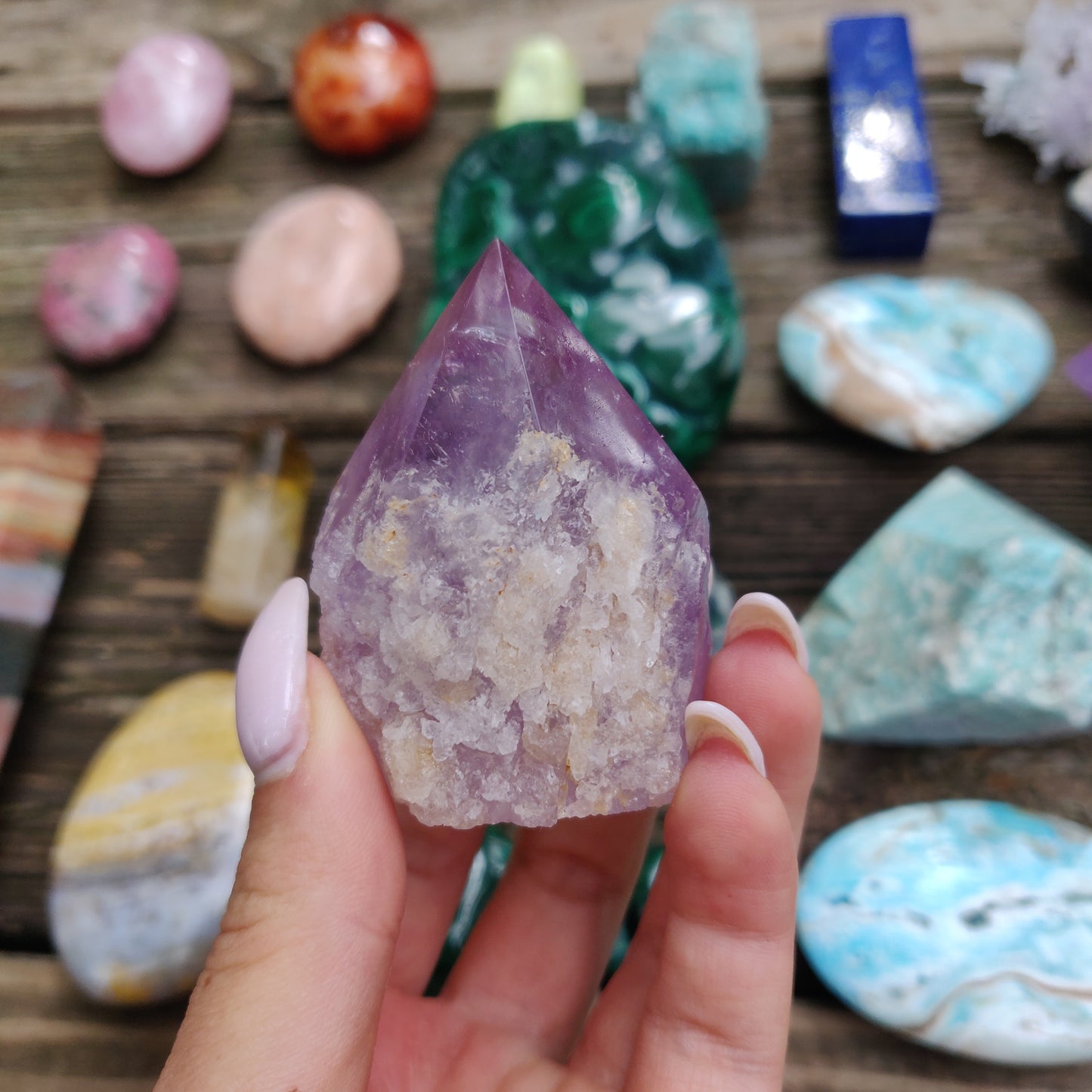 Amethyst Point, Polished Point with Rough Base (#10) - Simply Affinity