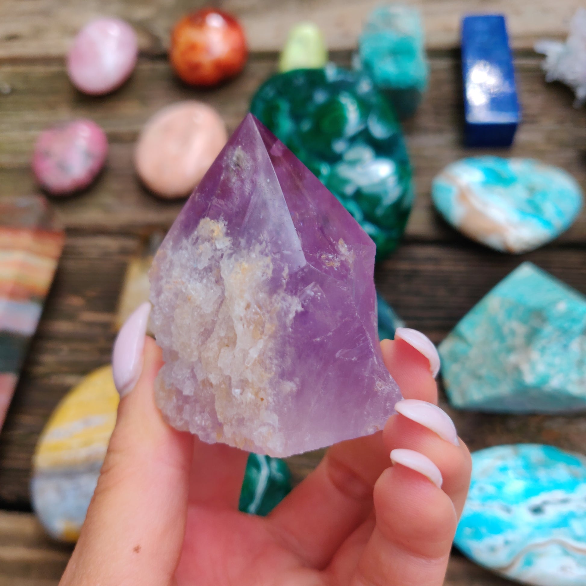 Amethyst Point, Polished Point with Rough Base (#10) - Simply Affinity