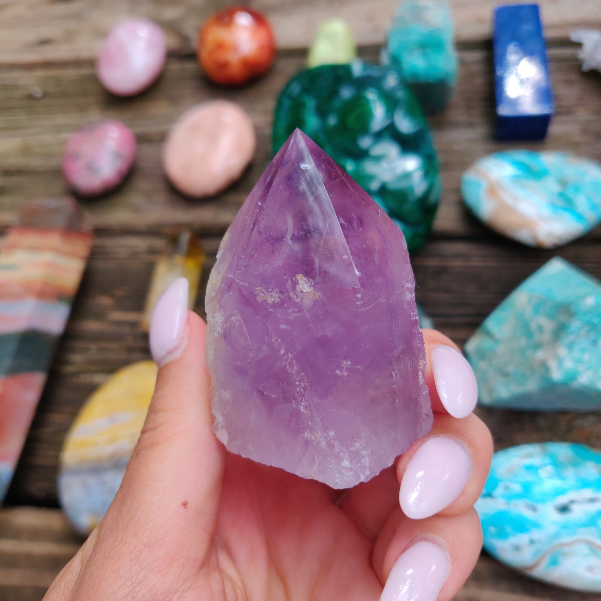 Amethyst Point, Polished Point with Rough Base (#10) - Simply Affinity