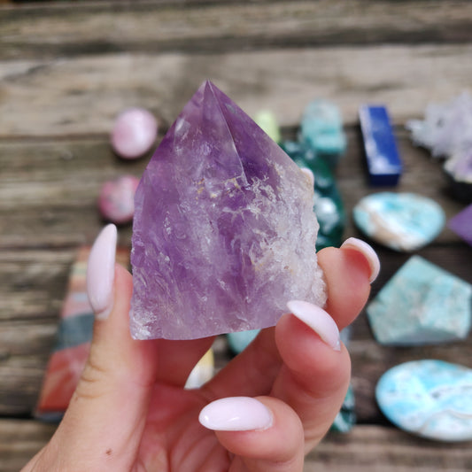 Amethyst Point, Polished Point with Rough Base (#10) - Simply Affinity