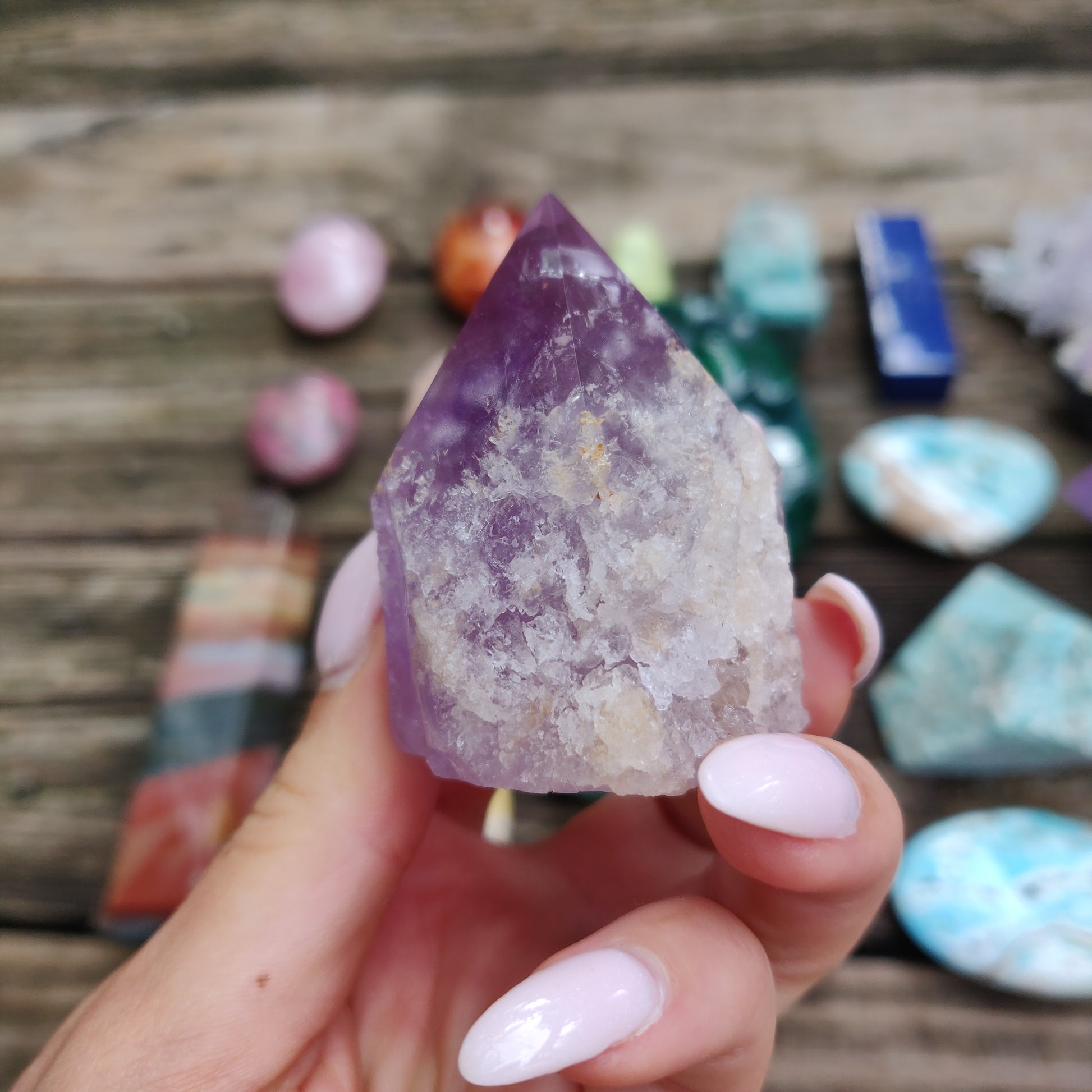Amethyst Point, Polished Point with Rough Base (#10) - Simply Affinity
