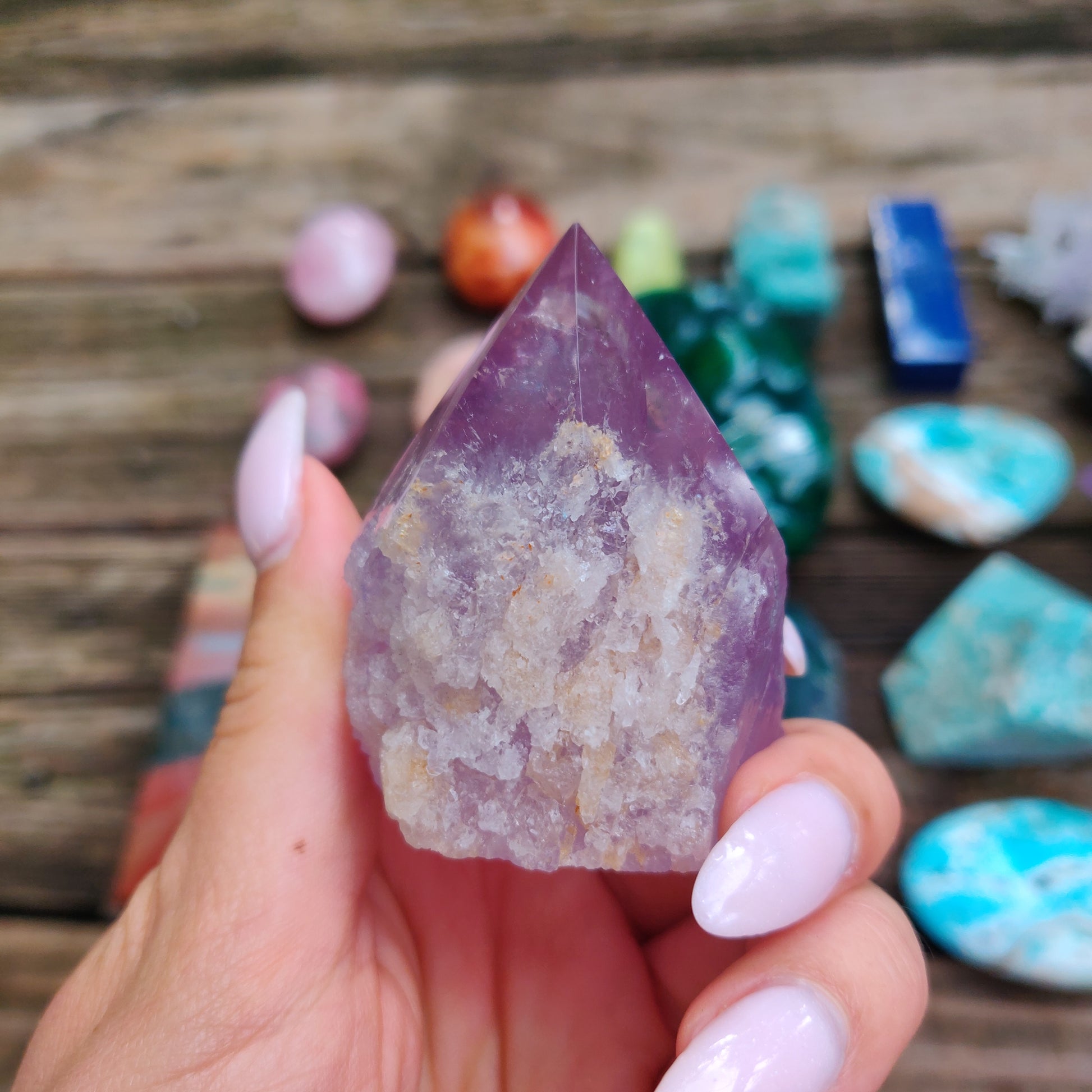 Amethyst Point, Polished Point with Rough Base (#10) - Simply Affinity