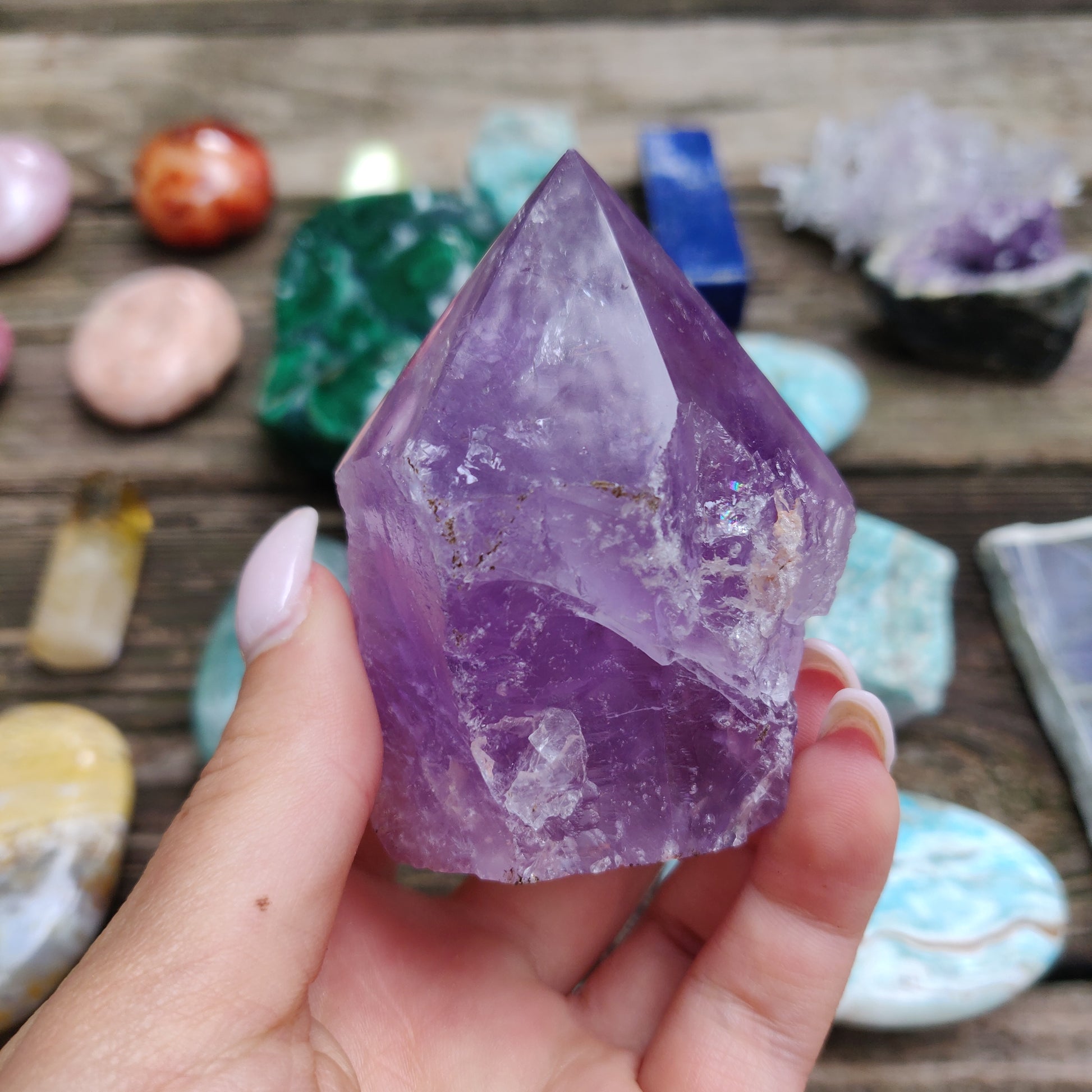 Amethyst Point, Polished Point with Rough Base (#12) - Simply Affinity