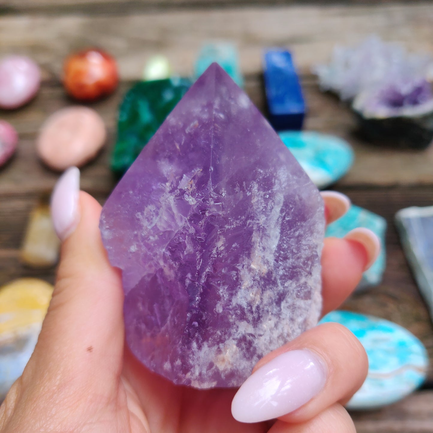 Amethyst Point, Polished Point with Rough Base (#12) - Simply Affinity