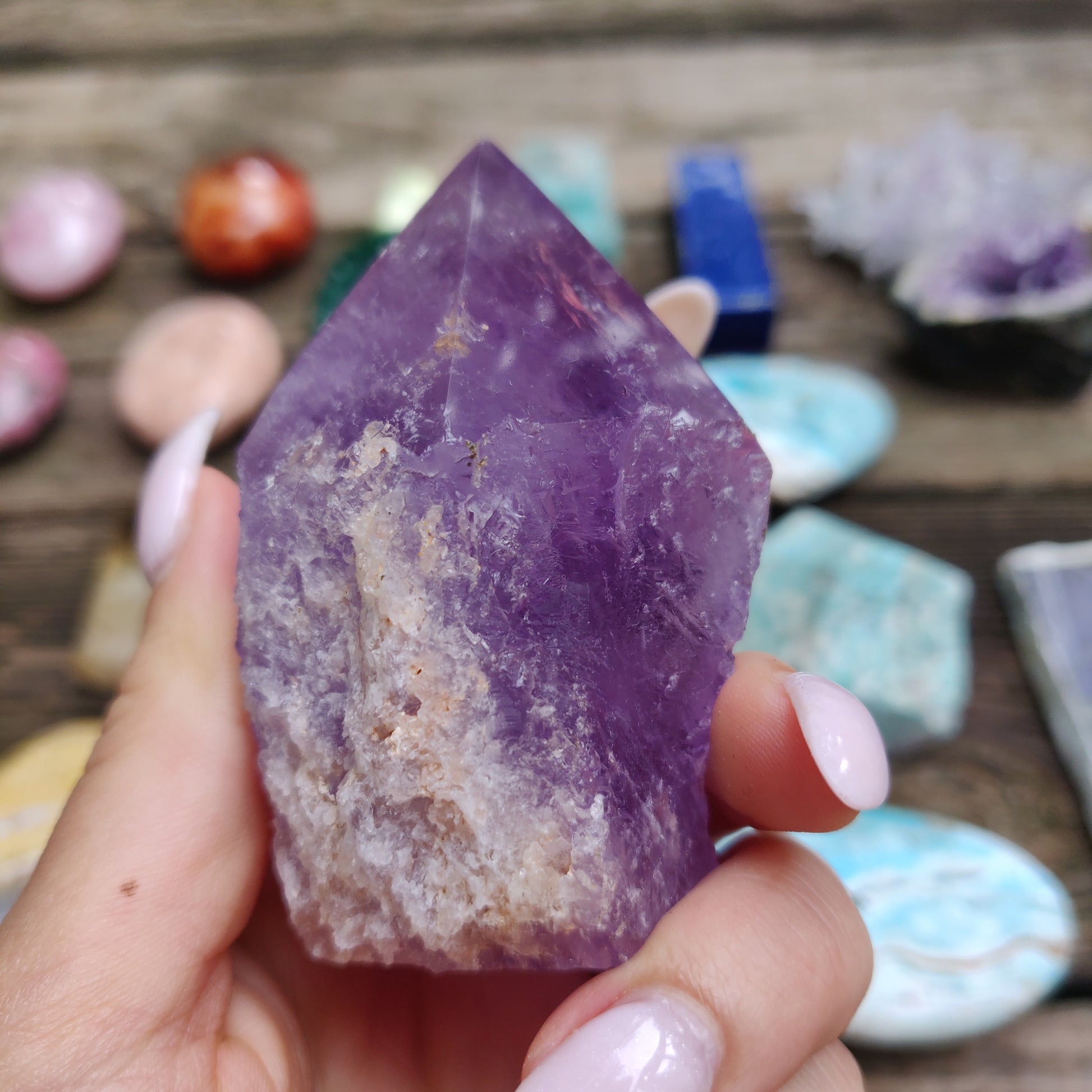 Amethyst Point, Polished Point with Rough Base (#12) - Simply Affinity