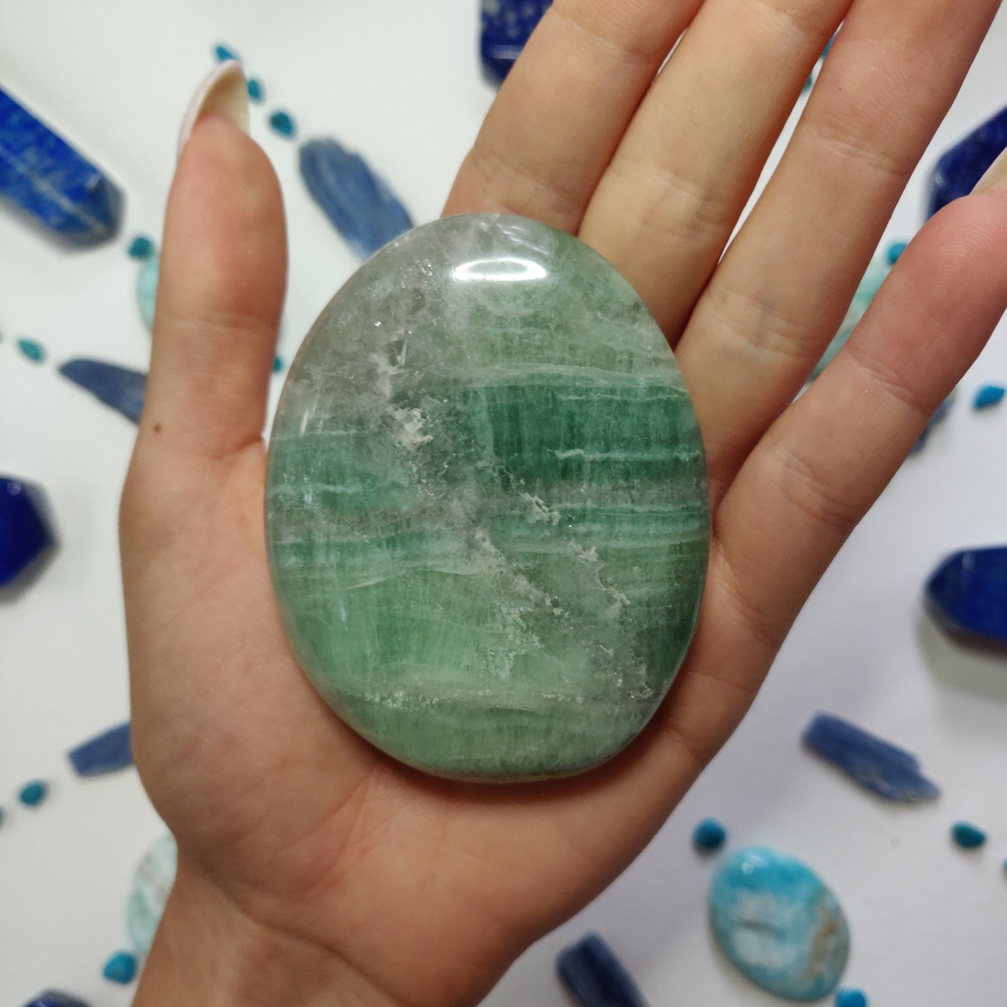 Fluorite Palm Stone (#2) - Simply Affinity