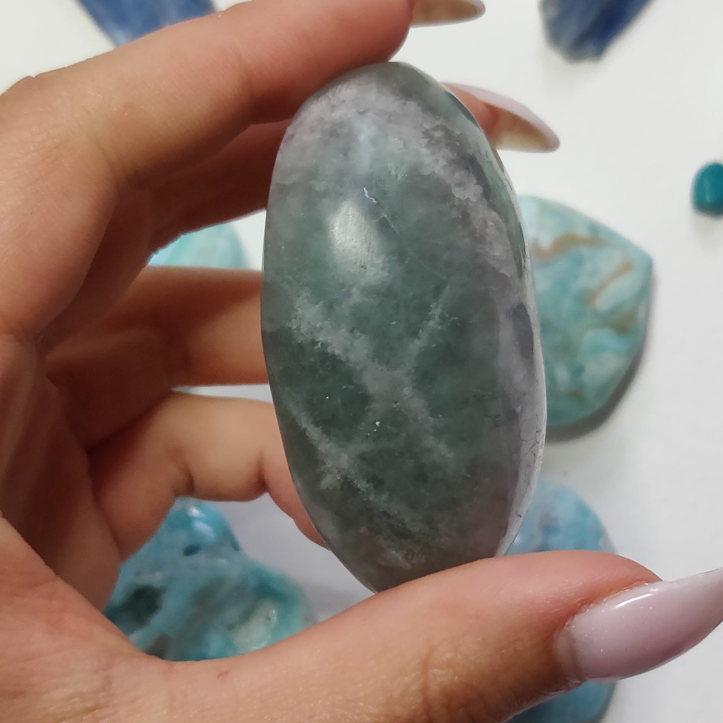 Fluorite Palm Stone (#12) - Simply Affinity