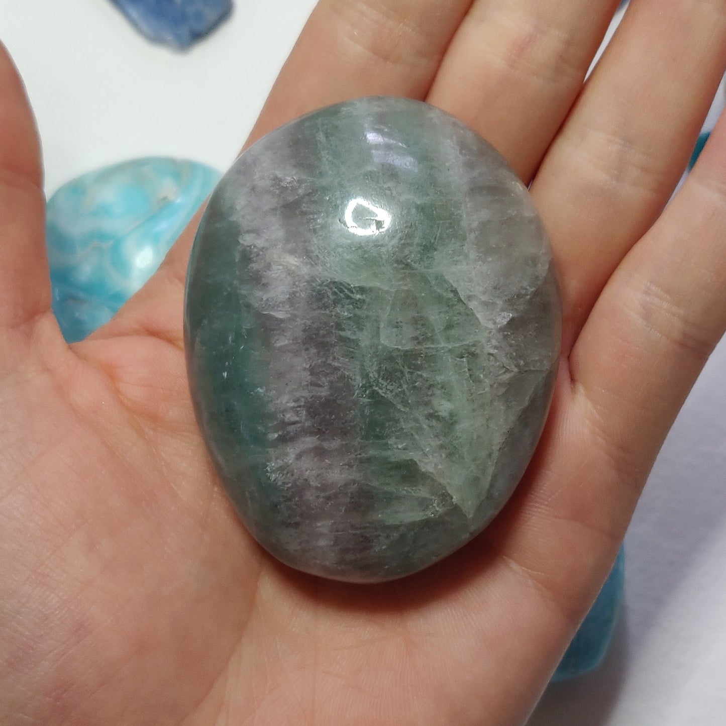 Fluorite Palm Stone (#12) - Simply Affinity