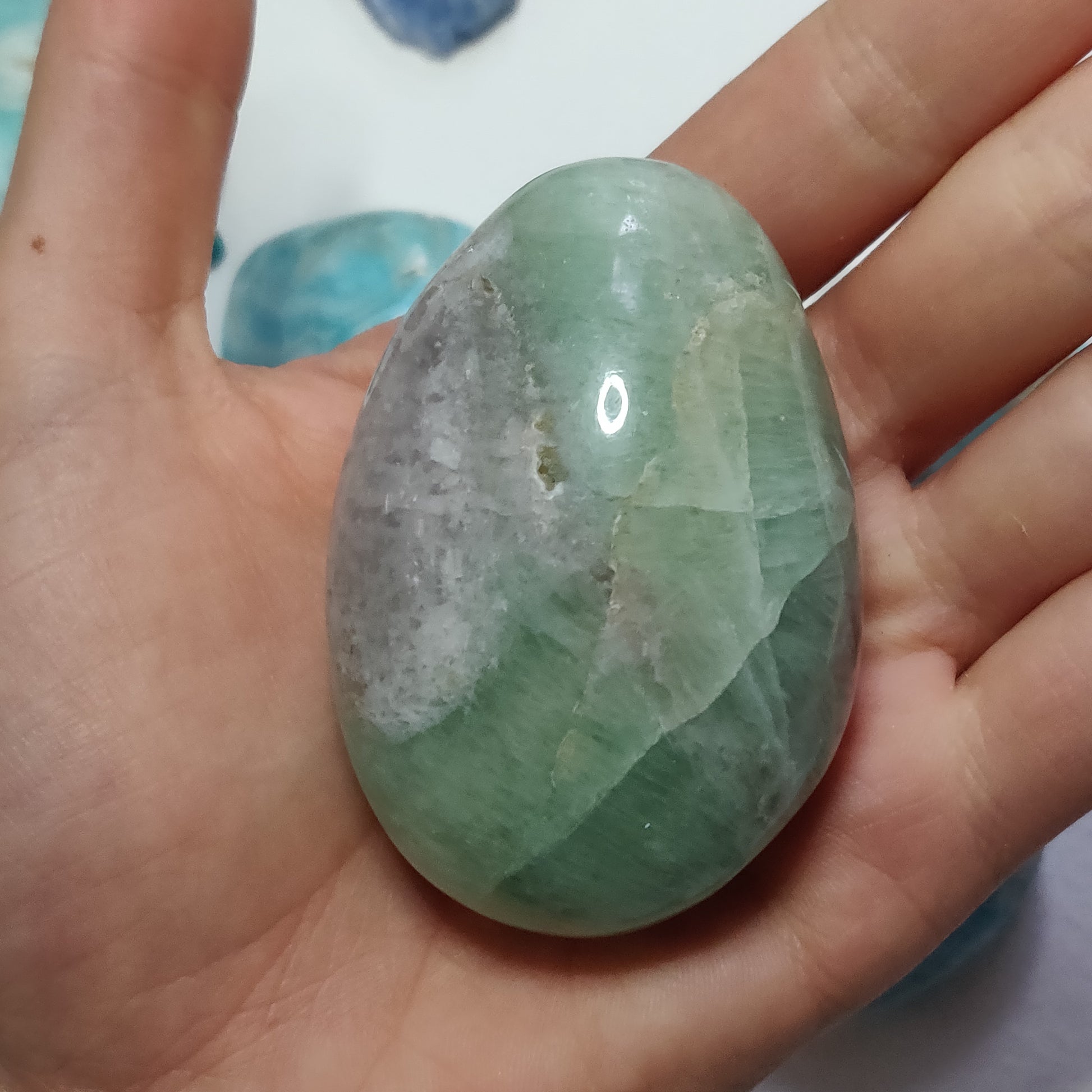 Fluorite Palm Stone (#13) - Simply Affinity