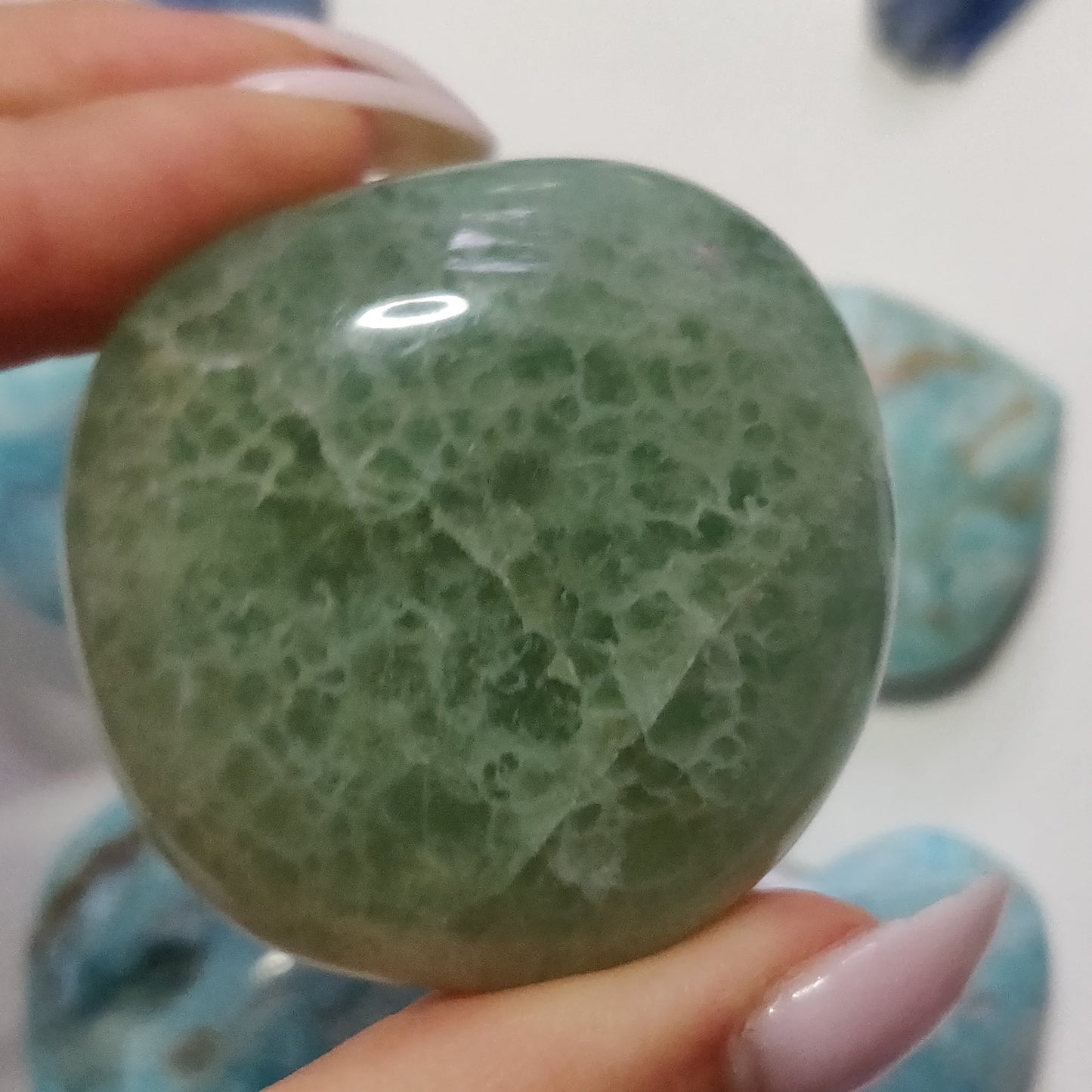 Fluorite Palm Stone (#17) - Simply Affinity
