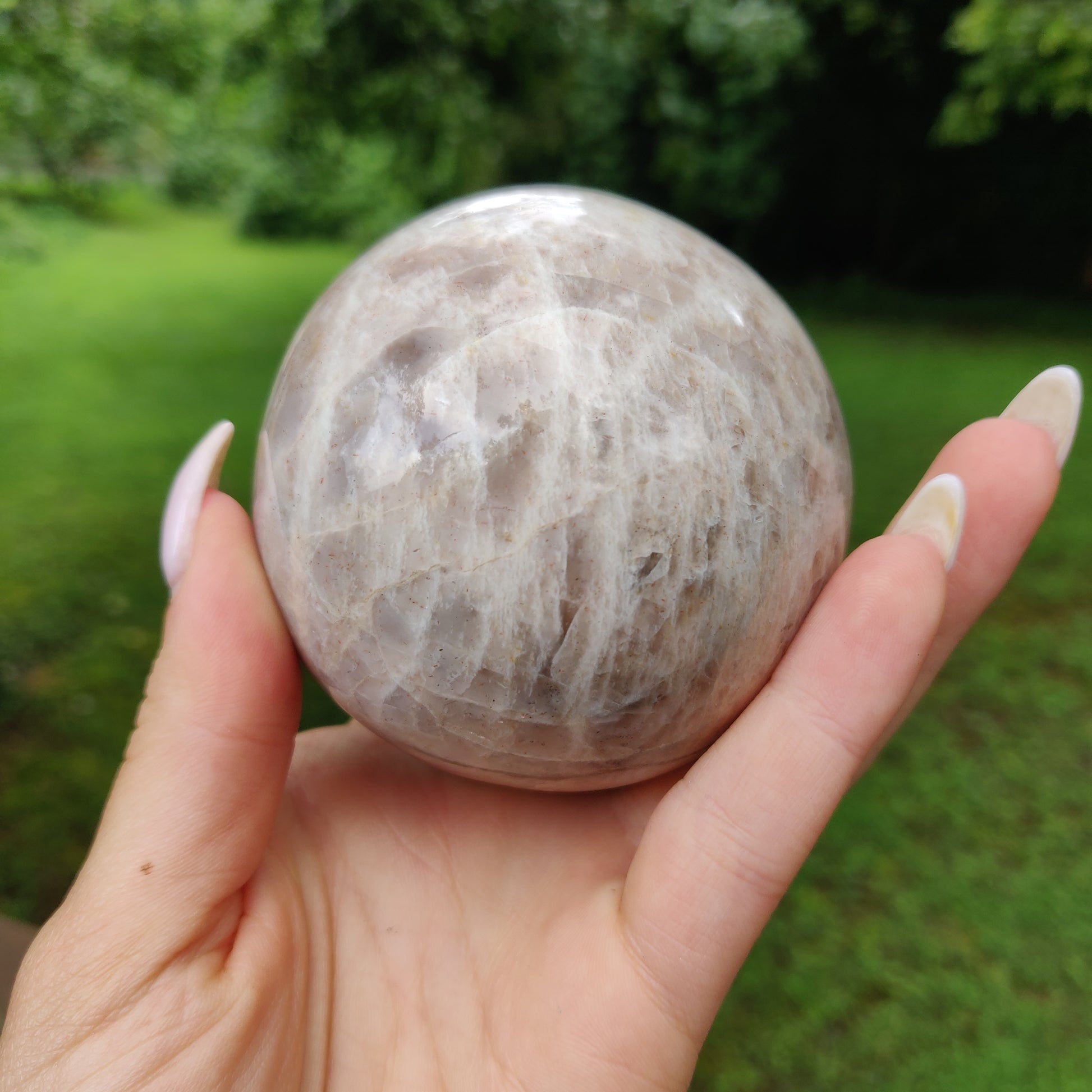 Peach Moonstone Sphere (#1S) - Simply Affinity