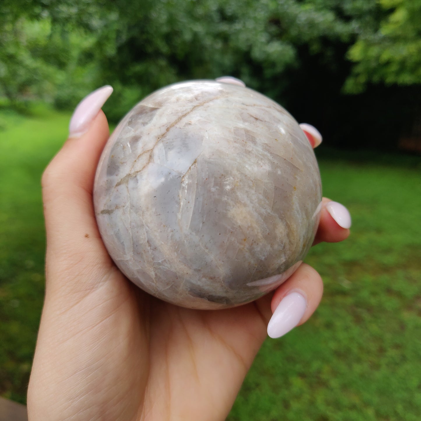 Peach Moonstone Sphere (#1S) - Simply Affinity